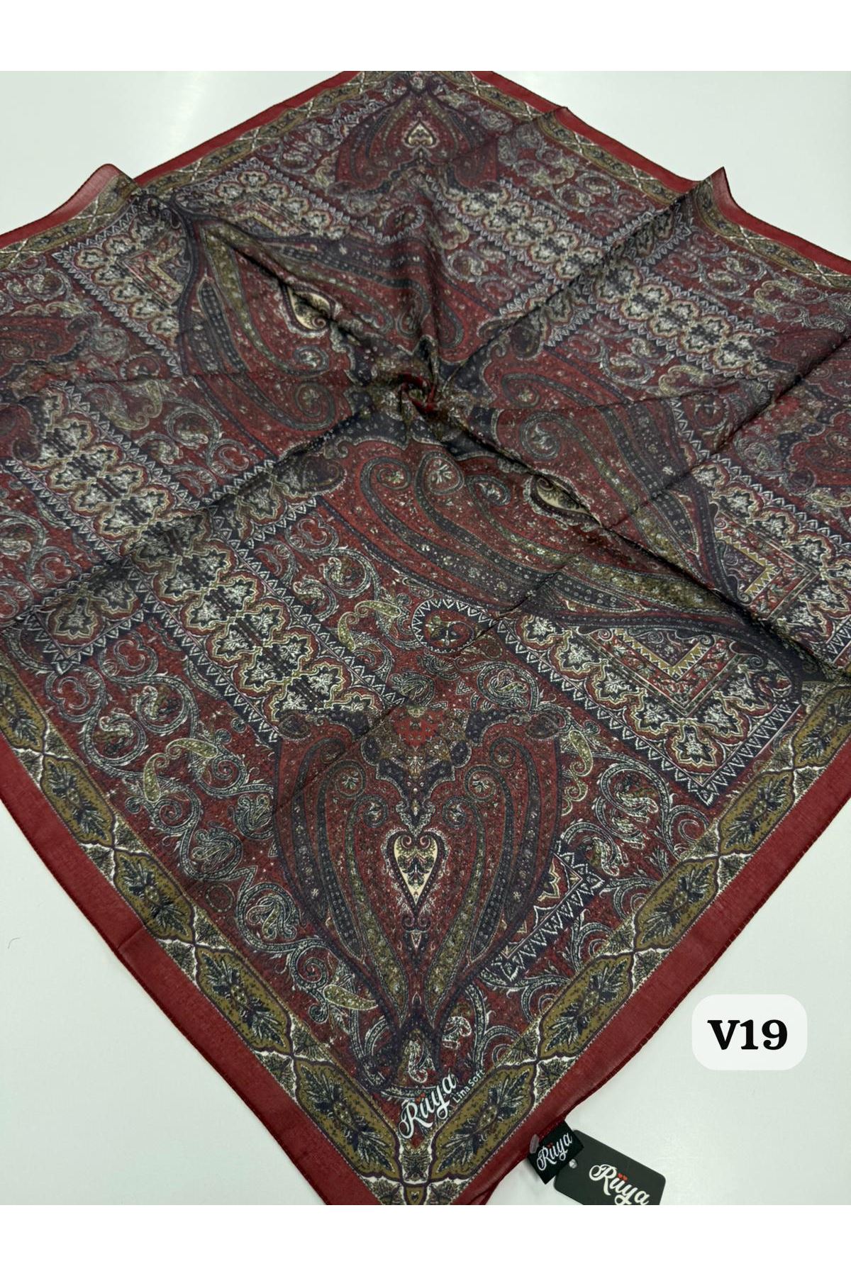 Rüya Lina Etnik Desen Soft Eşarp Kod: 0071 - V19