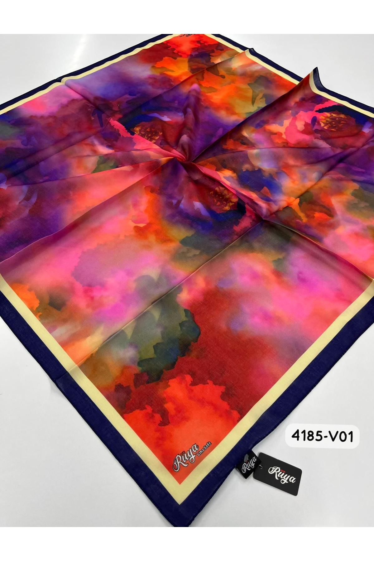 Rüya Lina Rose Desen Soft Eşarp Kod: 4185 - V01