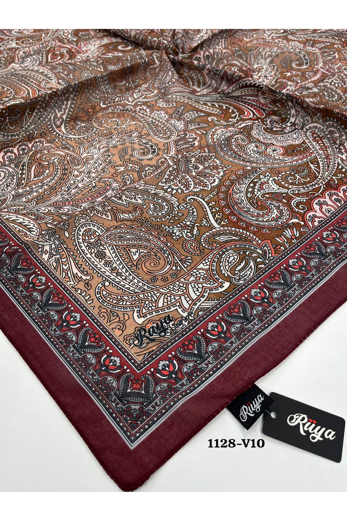 Rüya Lina Etnik Desen Soft Eşarp Kod: 1128 - V10