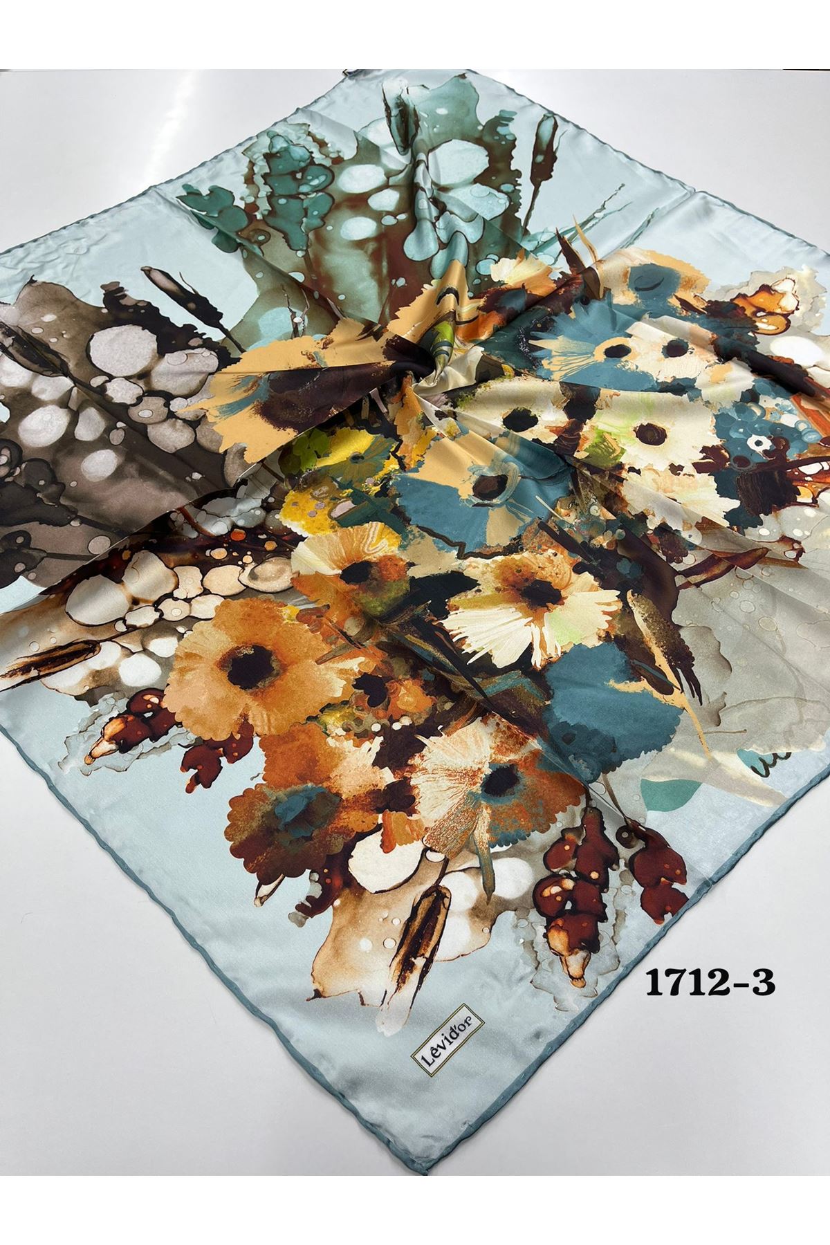 Levidor Hint İpeği Eşarp Kod: 1712 - 3