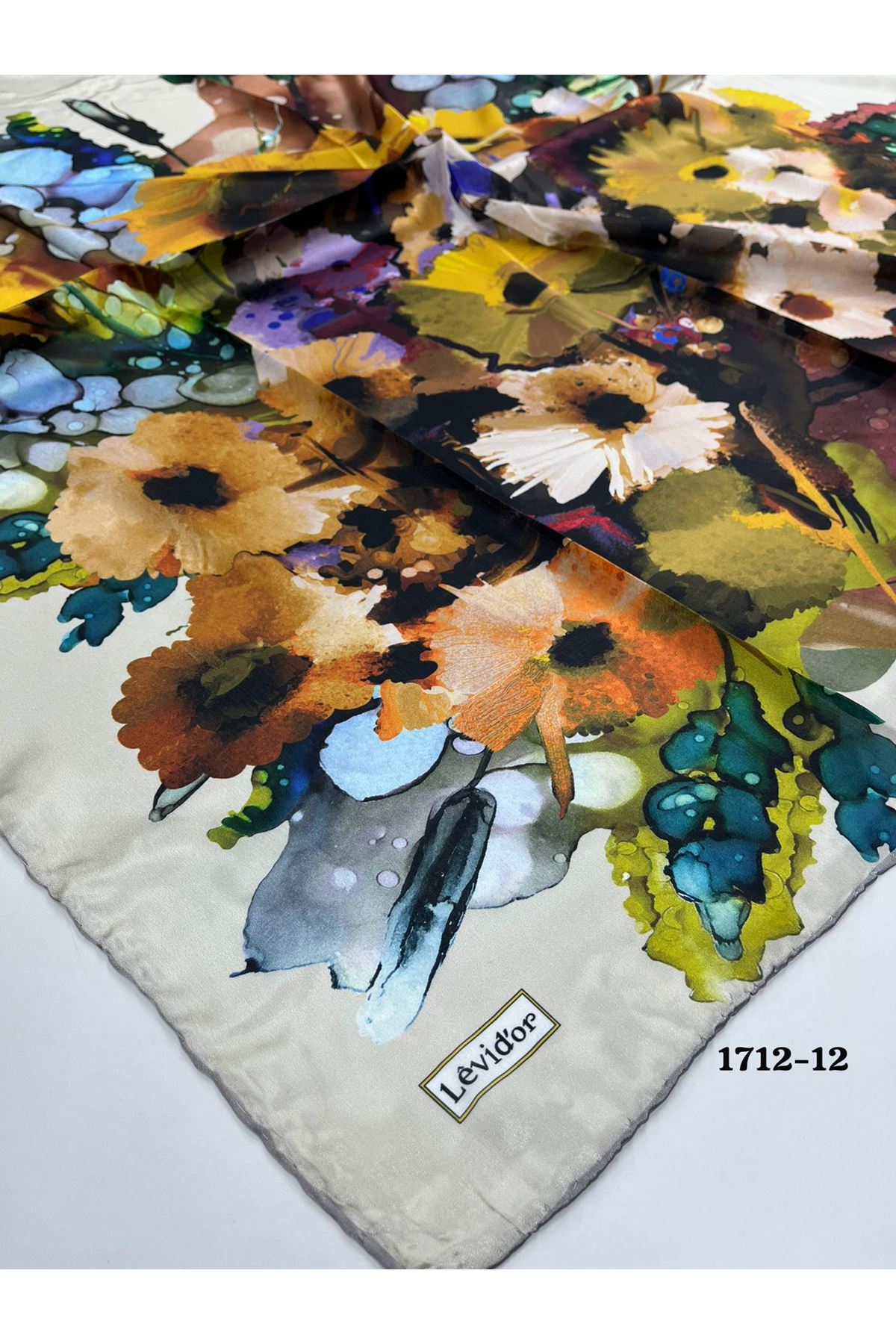 Levidor Hint İpeği Eşarp Kod: 1712 - 12