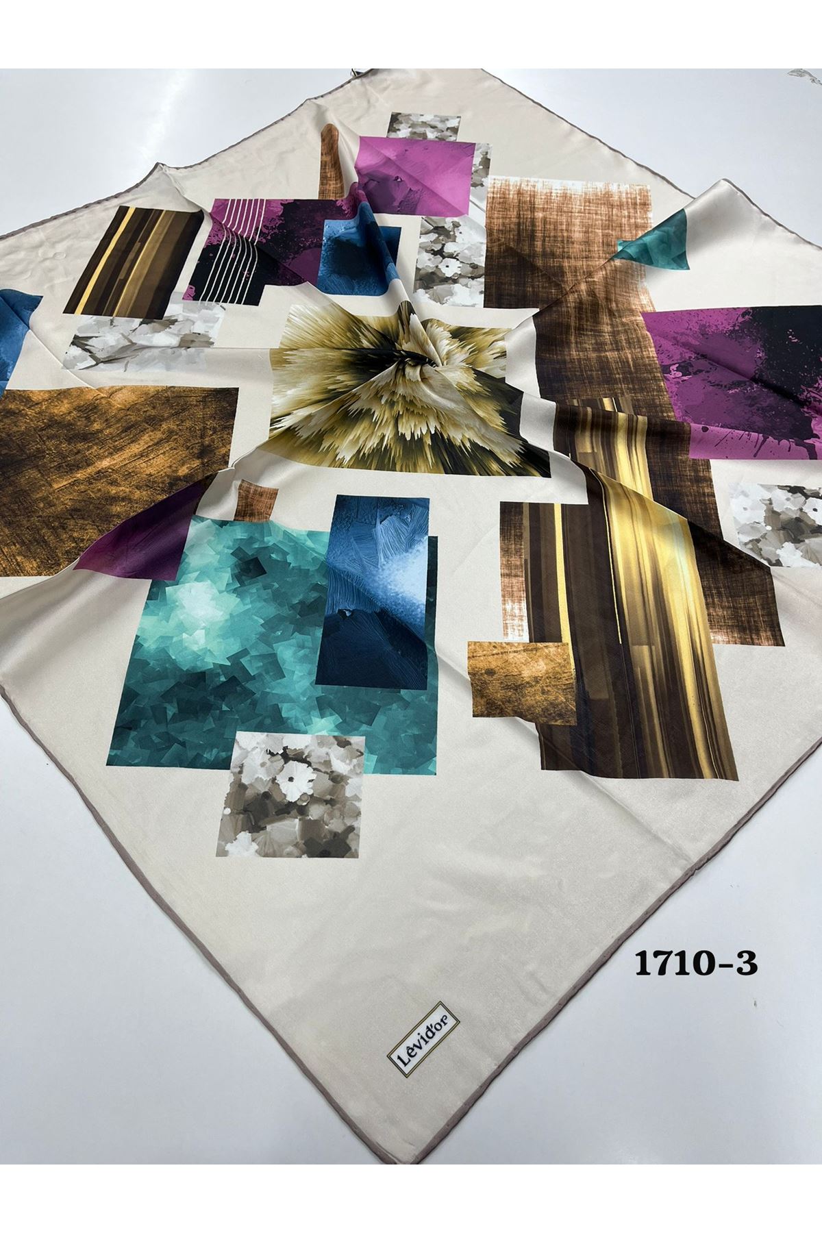 Levidor Hint İpeği Eşarp Kod: 1710 - 3