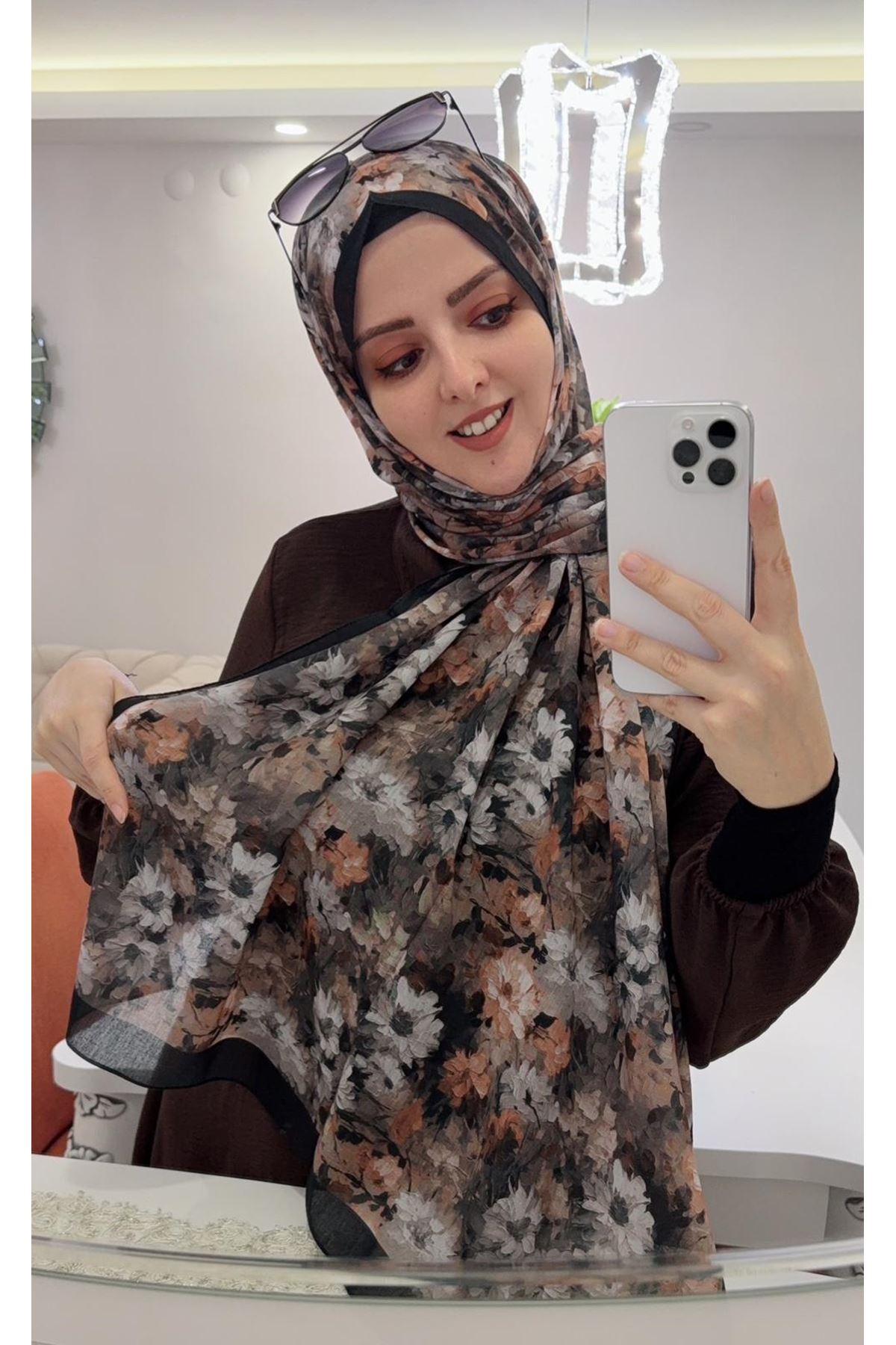  Çiçek Desen Rüya Aura Soft Şal  