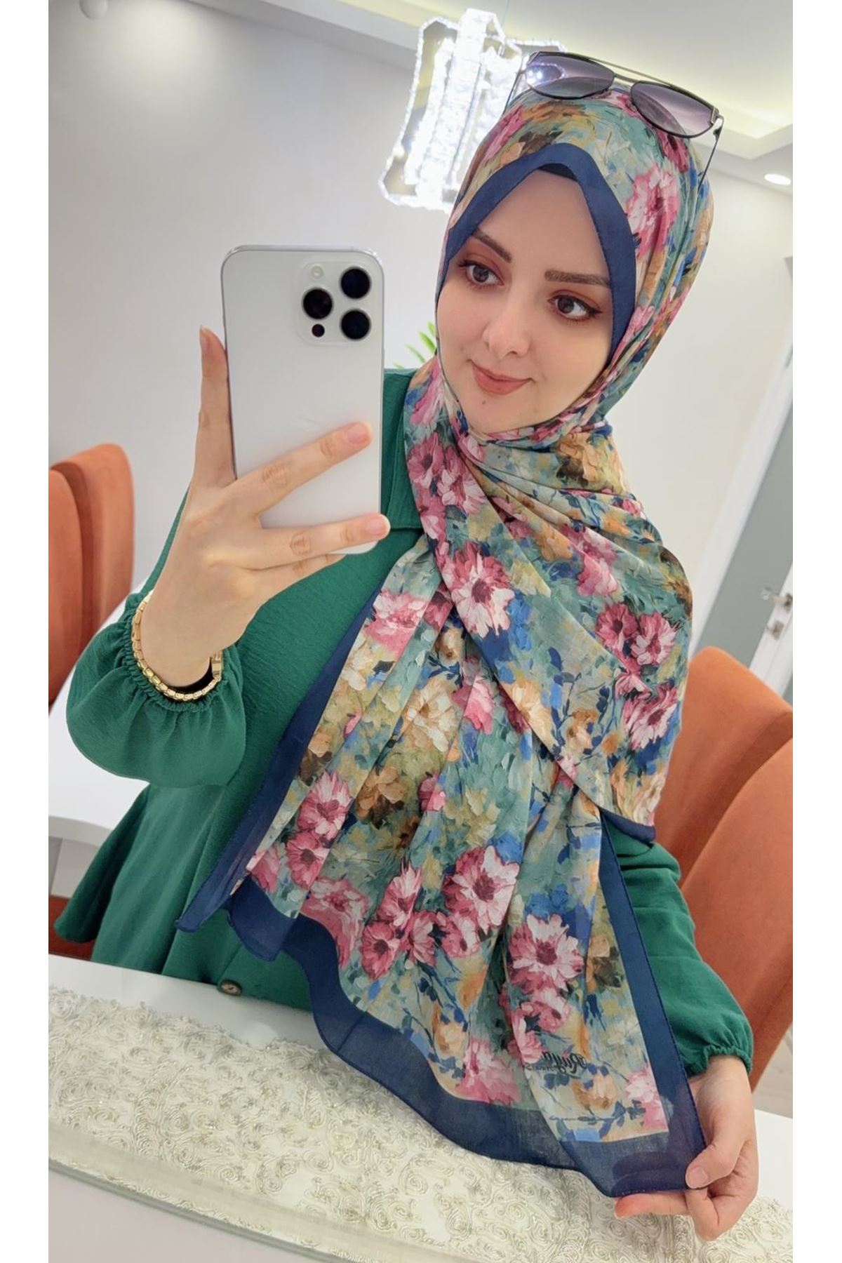  Çiçek Desen Rüya Aura Soft Şal 