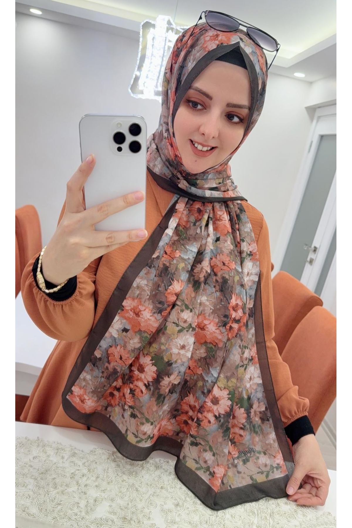  Çiçek Desen Rüya Aura Soft Şal  