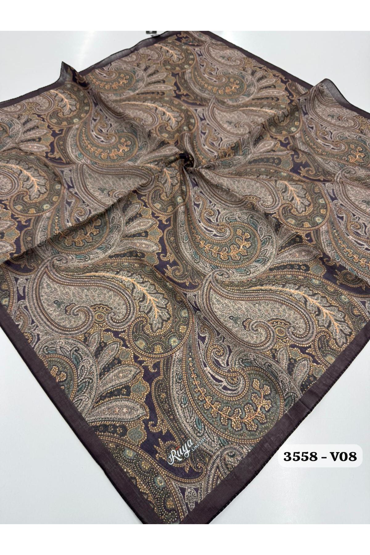 Rüya Lina Etnik Desen Soft Eşarp Kod: 3558 - V08