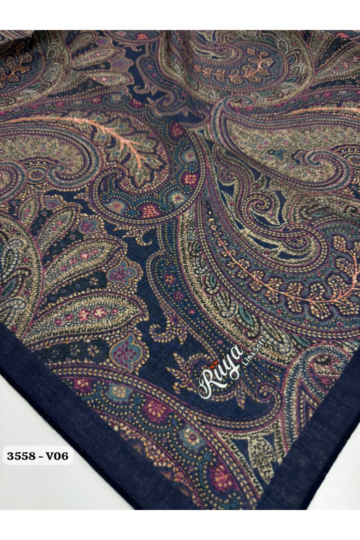 Rüya Lina Etnik Desen Soft Eşarp Kod: 3558 - V06