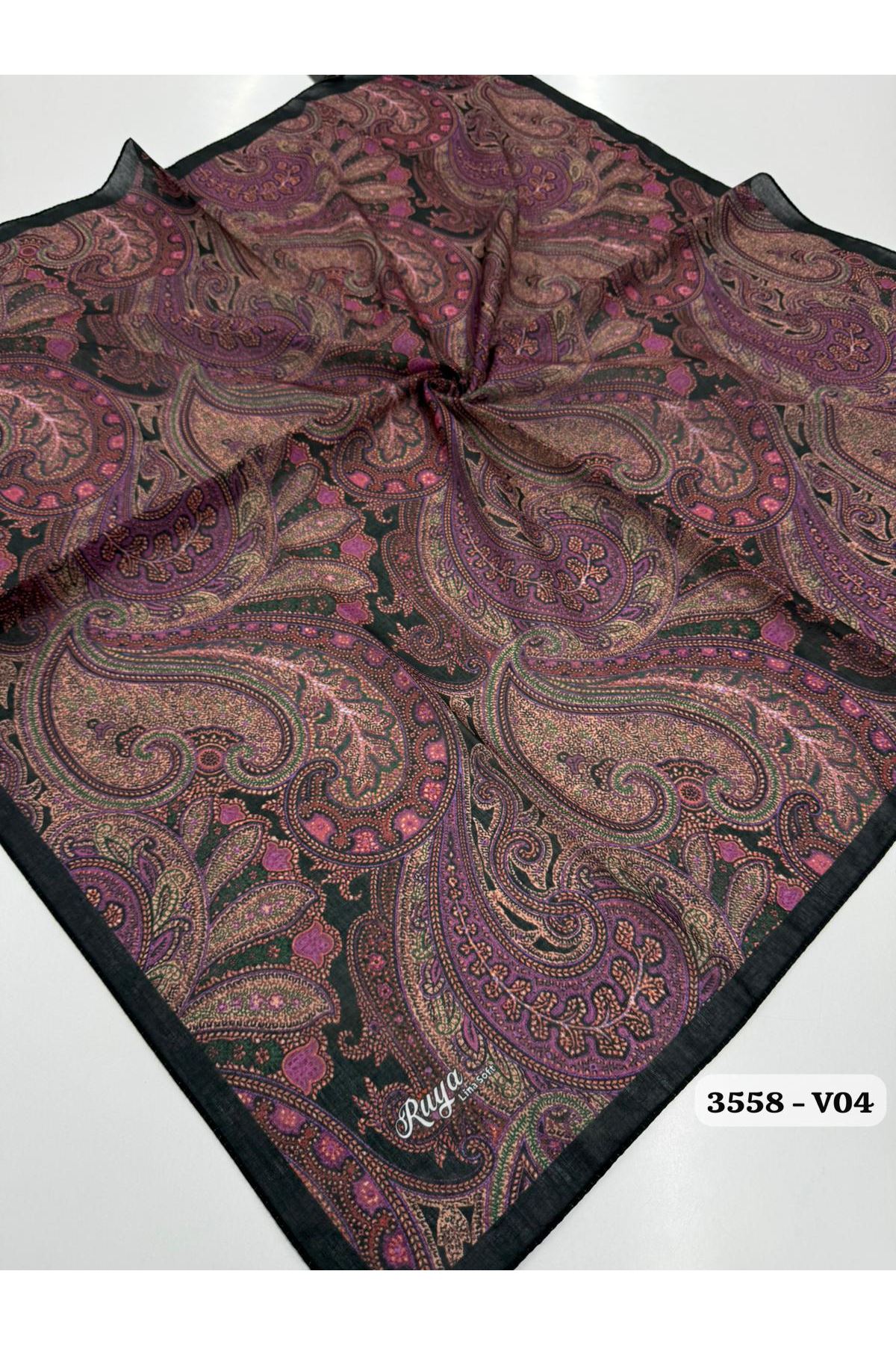 Rüya Lina Etnik Desen Soft Eşarp Kod: 3558 - V04