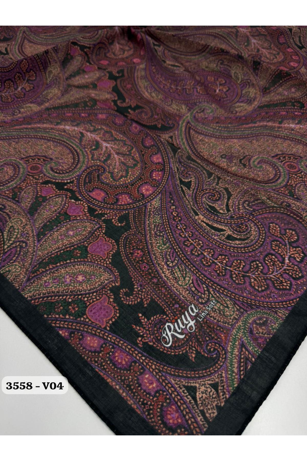 Rüya Lina Etnik Desen Soft Eşarp Kod: 3558 - V04