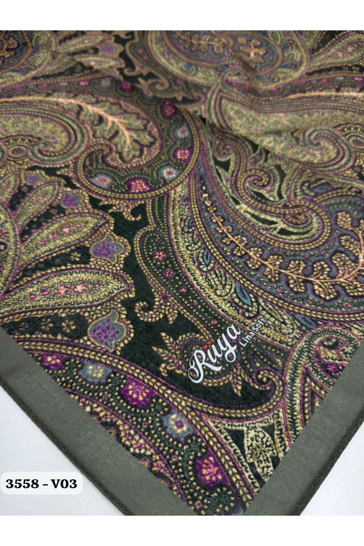 Rüya Lina Etnik Desen Soft Eşarp Kod: 3558 - V03