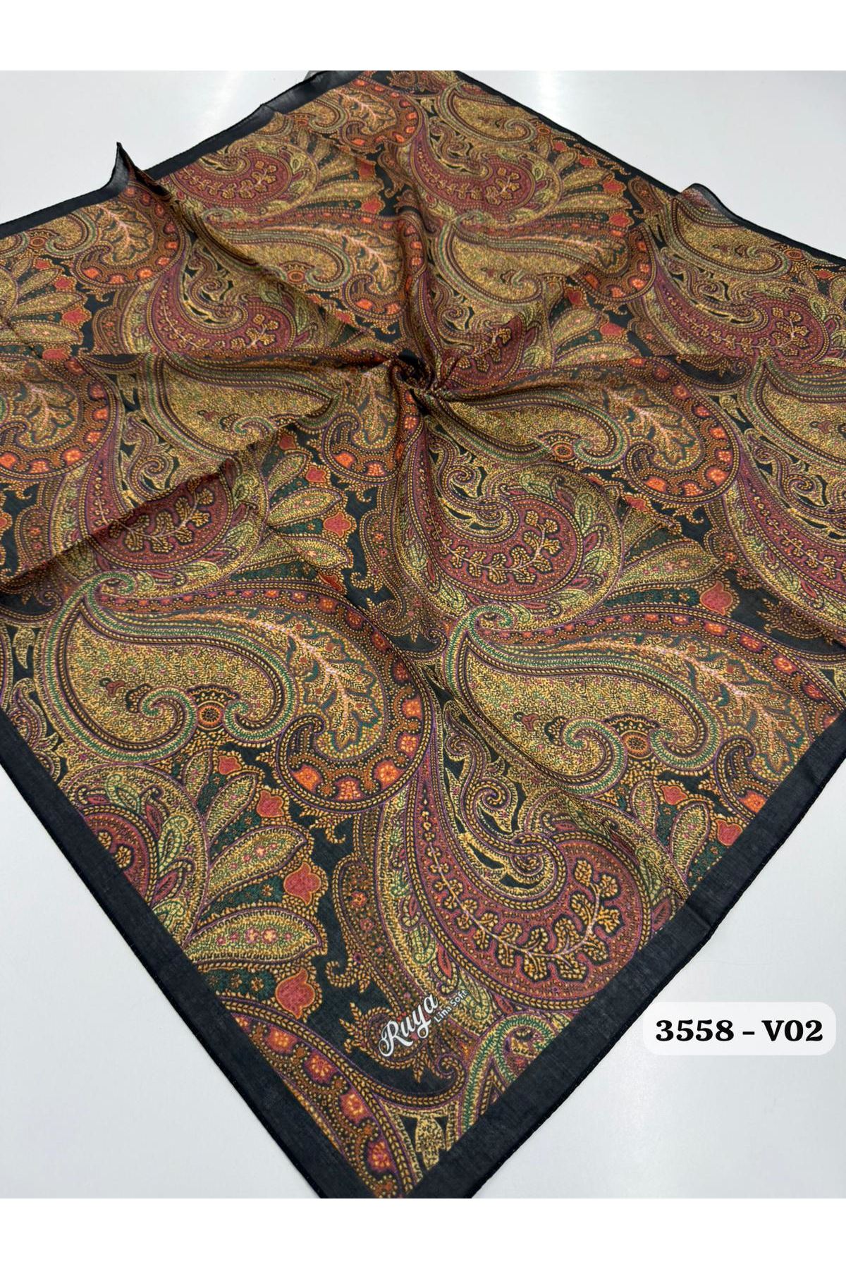 Rüya Lina Etnik Desen Soft Eşarp Kod: 3558 - V02