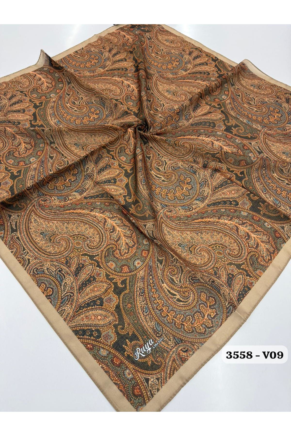 Rüya Lina Etnik Desen Soft Eşarp Kod: 3558 - V09