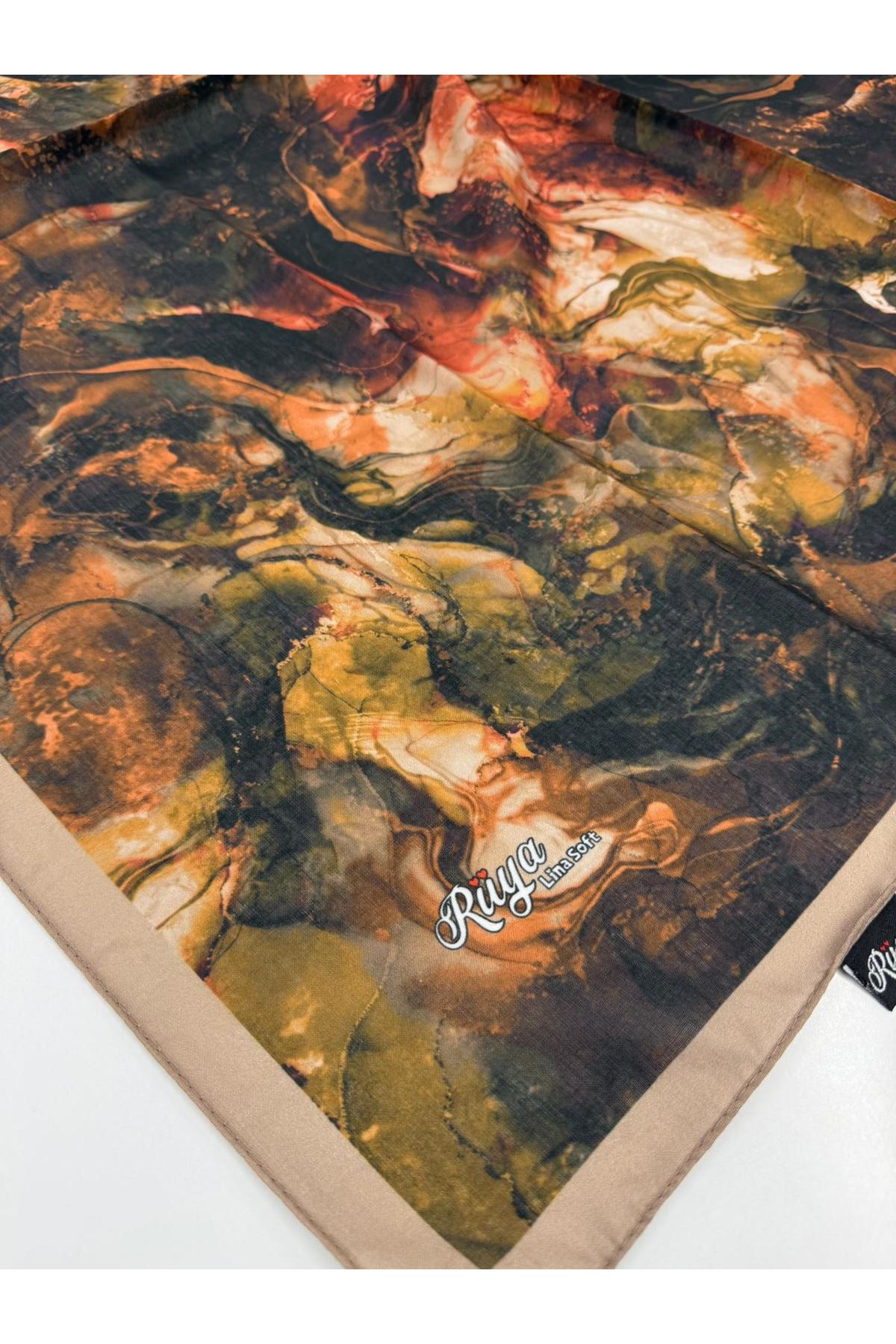 Rüya Lina Alsu Desen Soft Eşarp Kod: 3570 - V04