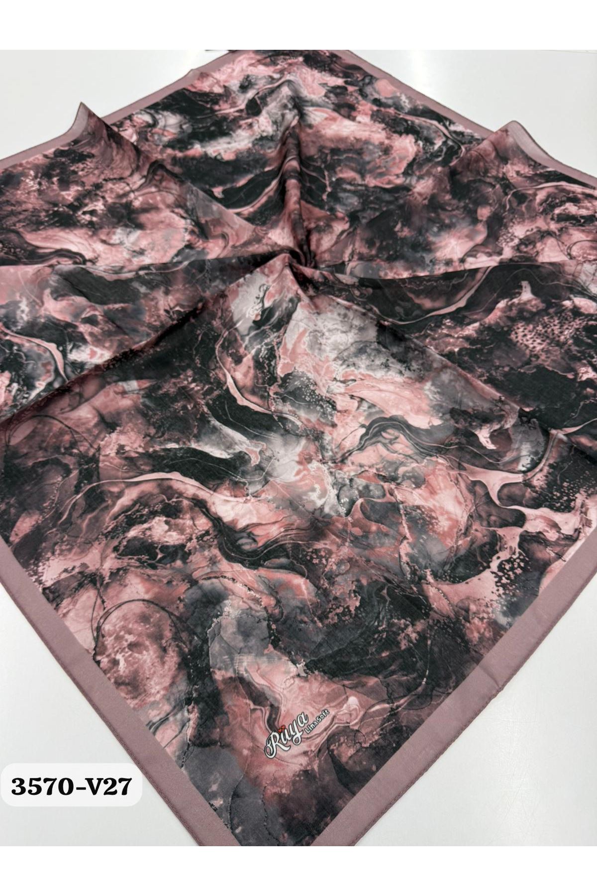 Rüya Lina Alsu Desen Soft Eşarp Kod: 3570 - V27