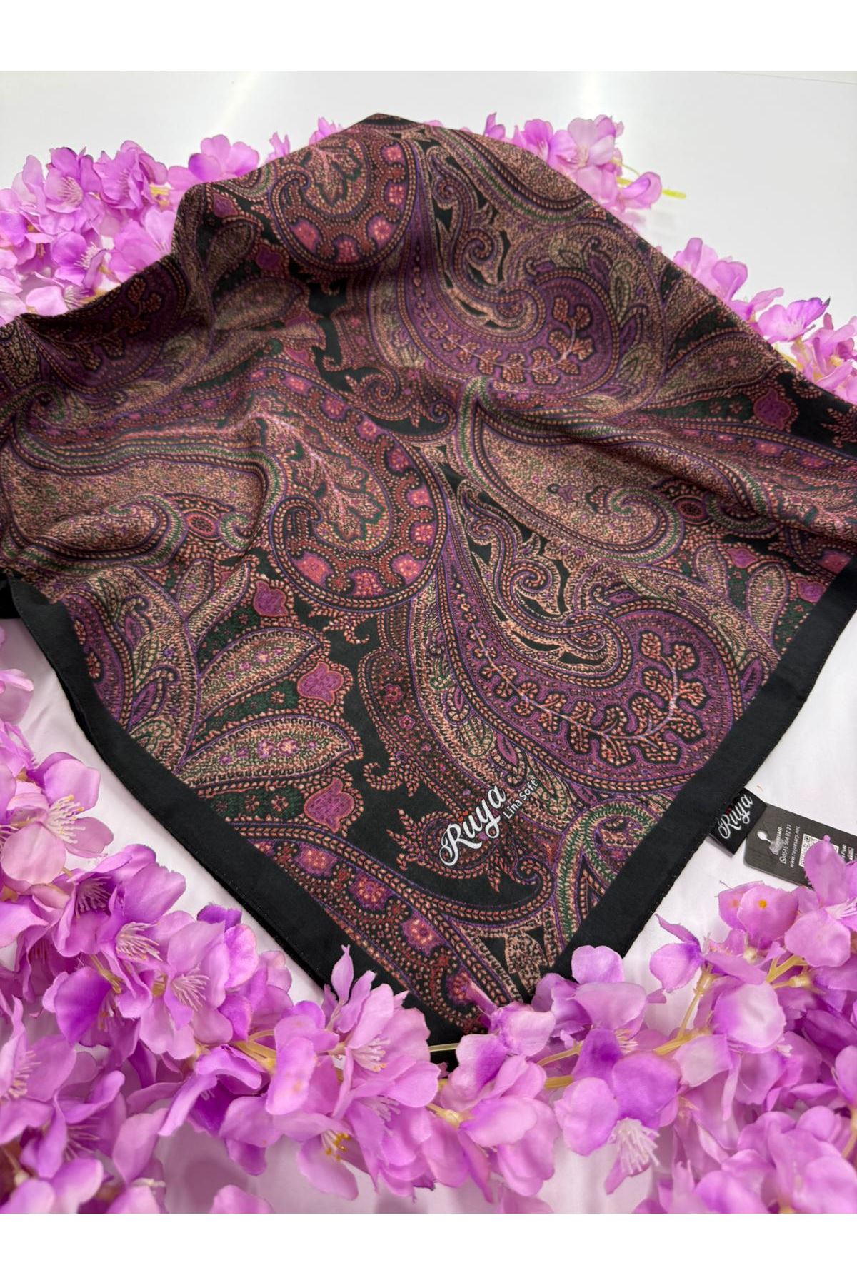 Rüya Lina Etnik Desen Soft Eşarp Kod: 3558 - V04