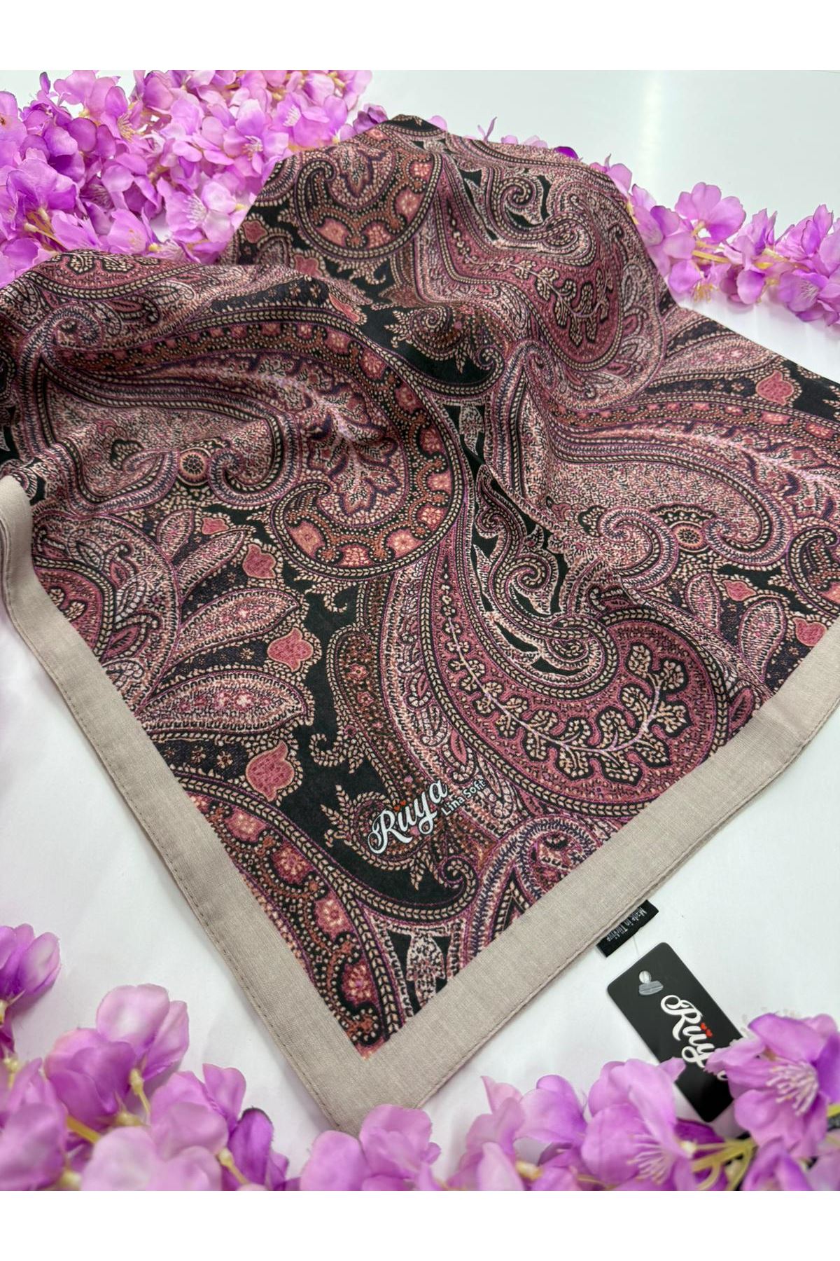 Rüya Lina Etnik Desen Soft Eşarp Kod: 3558 - V05