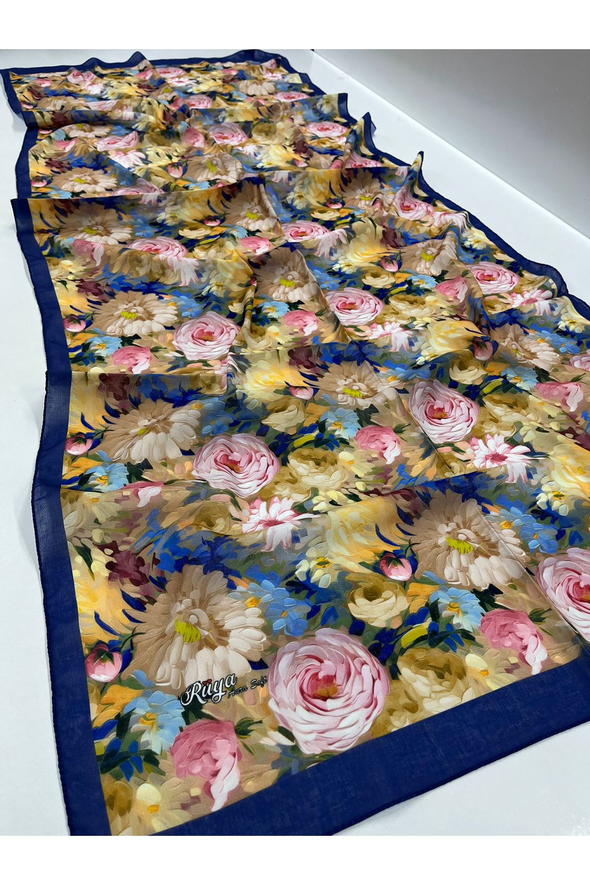 Şakayık Desen Rüya Aura Soft Şal 