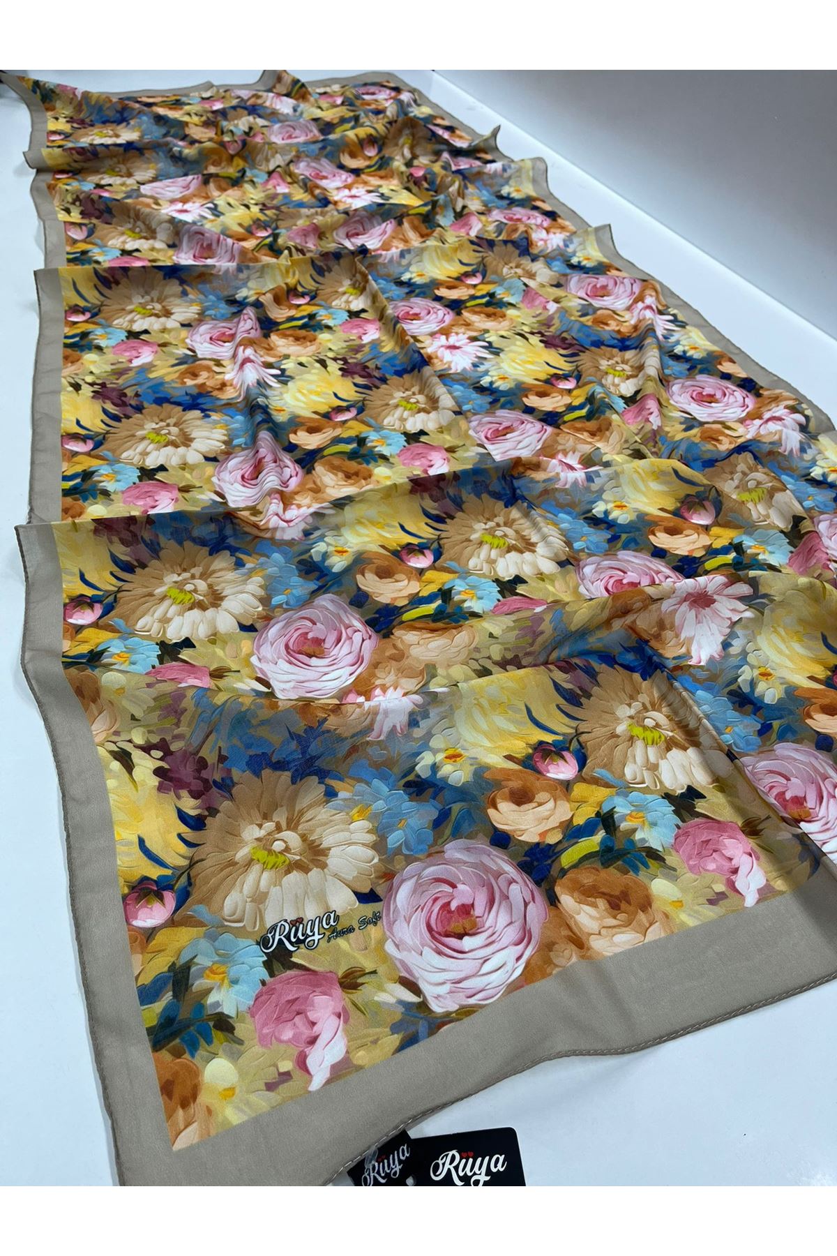 Şakayık Desen Rüya Aura Soft Şal 