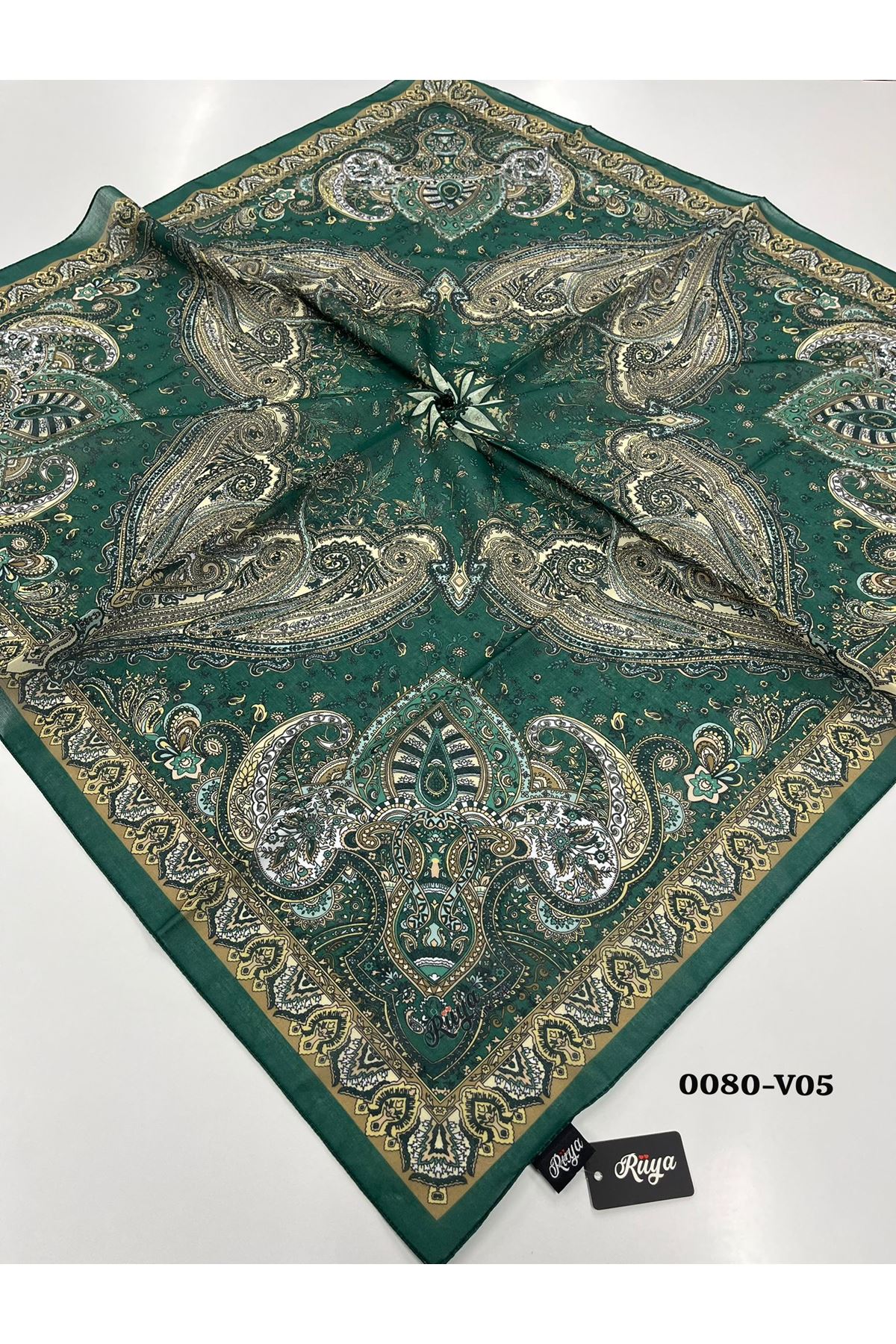 Rüya Lina Etnik Desen Soft Eşarp Kod: 0080 - V05