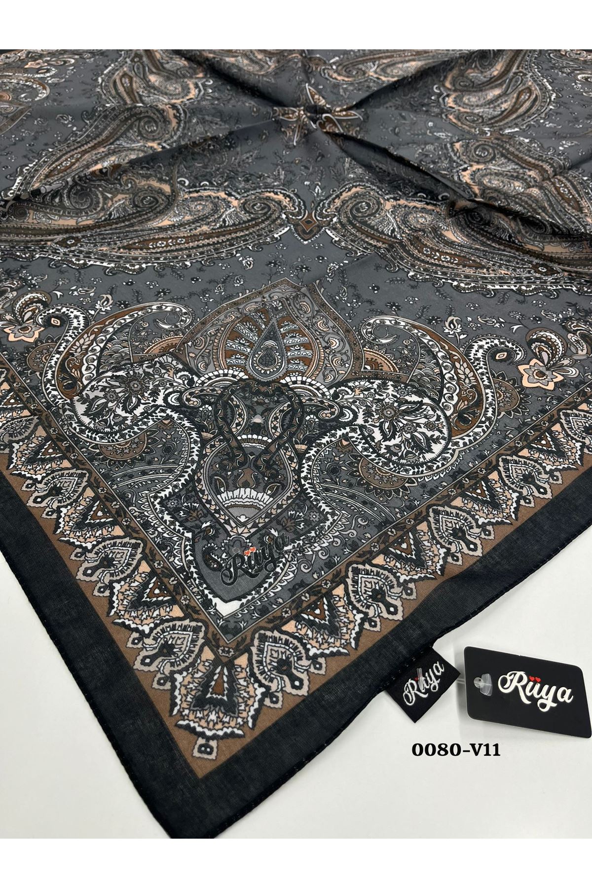 Rüya Lina Etnik Desen Soft Eşarp Kod: 0080 - V11