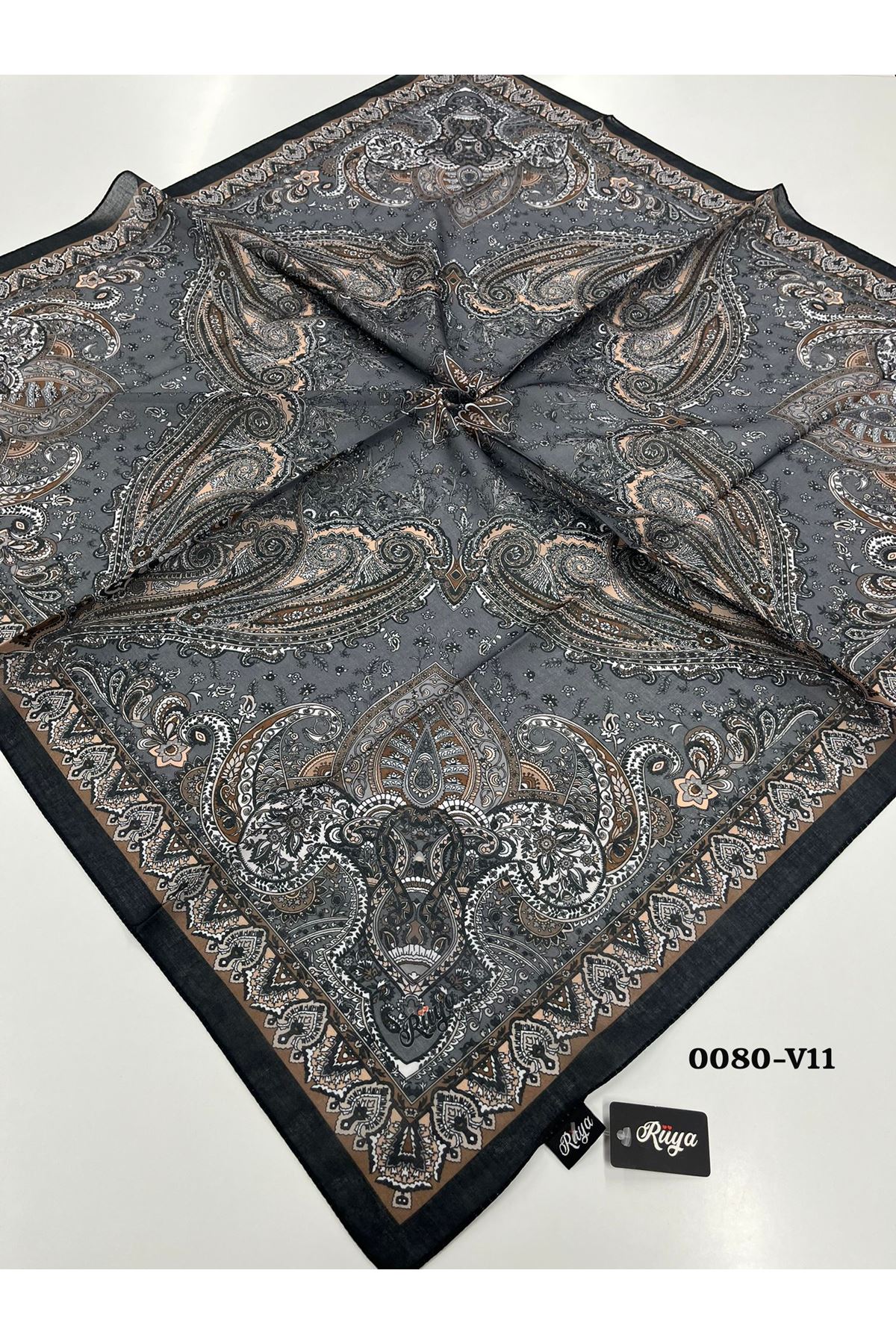 Rüya Lina Etnik Desen Soft Eşarp Kod: 0080 - V11