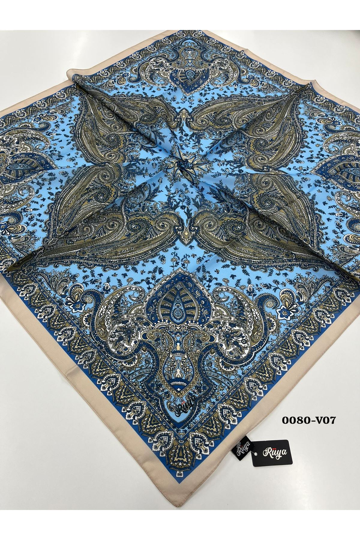 Rüya Lina Etnik Desen Soft Eşarp Kod: 0080 - V07