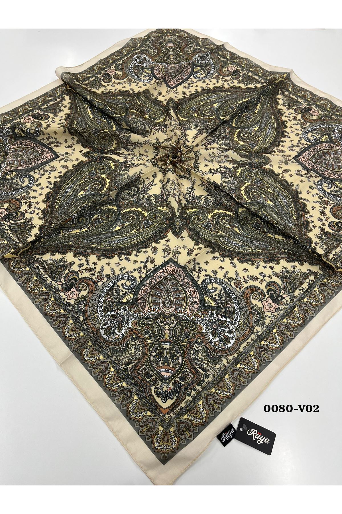 Rüya Lina Etnik Desen Soft Eşarp Kod: 0080 - V02