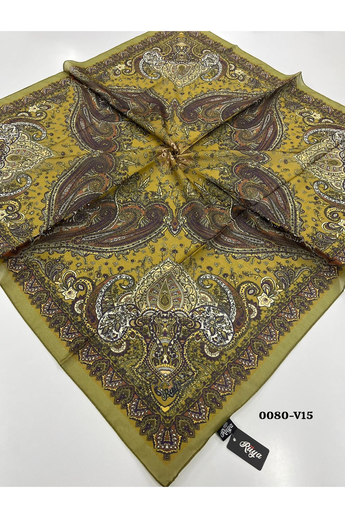 Rüya Lina Etnik Desen Soft Eşarp Kod: 0080 - V15