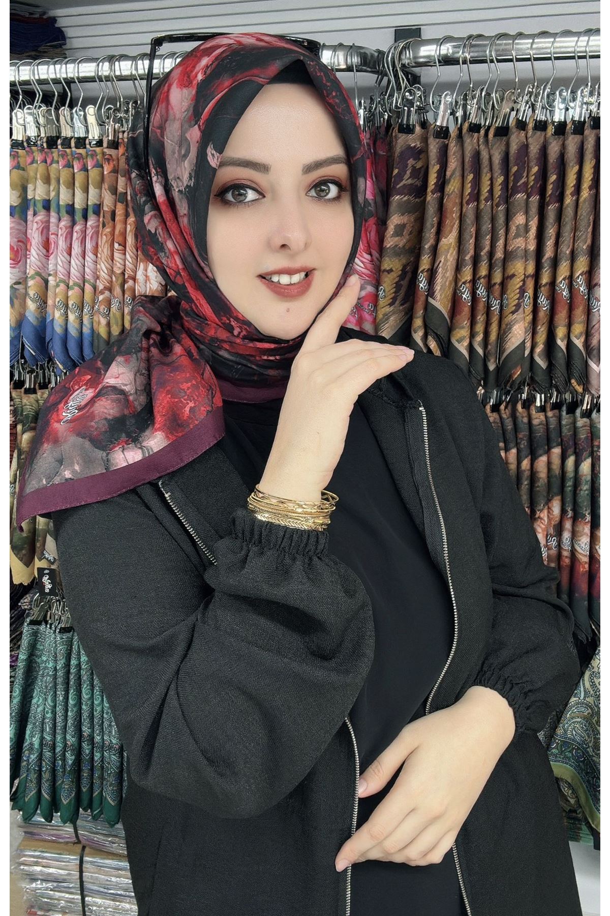 Rüya Lina Alsu Desen Soft Eşarp Kod: 3570 - V03