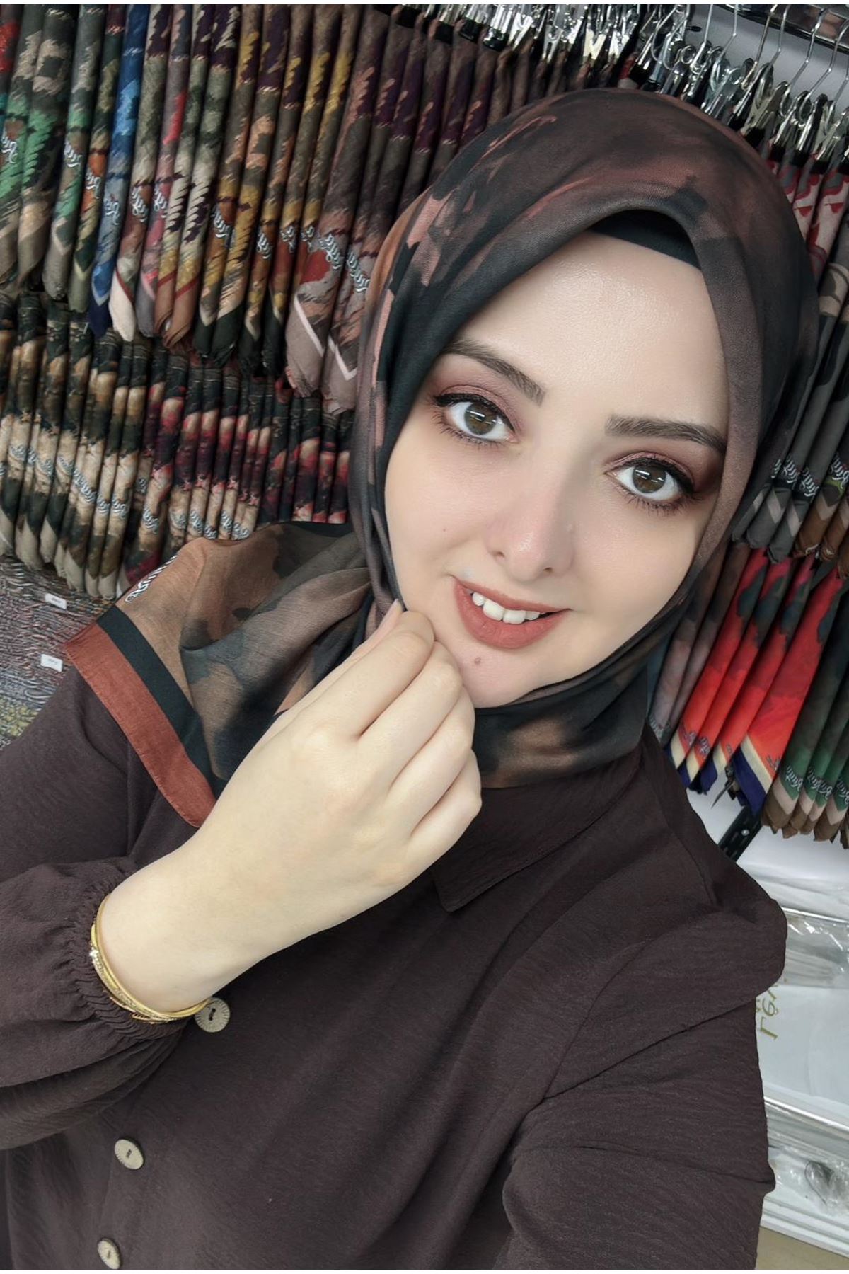 Rüya Lina Rose Desen Soft Eşarp Kod: 4185 - V21