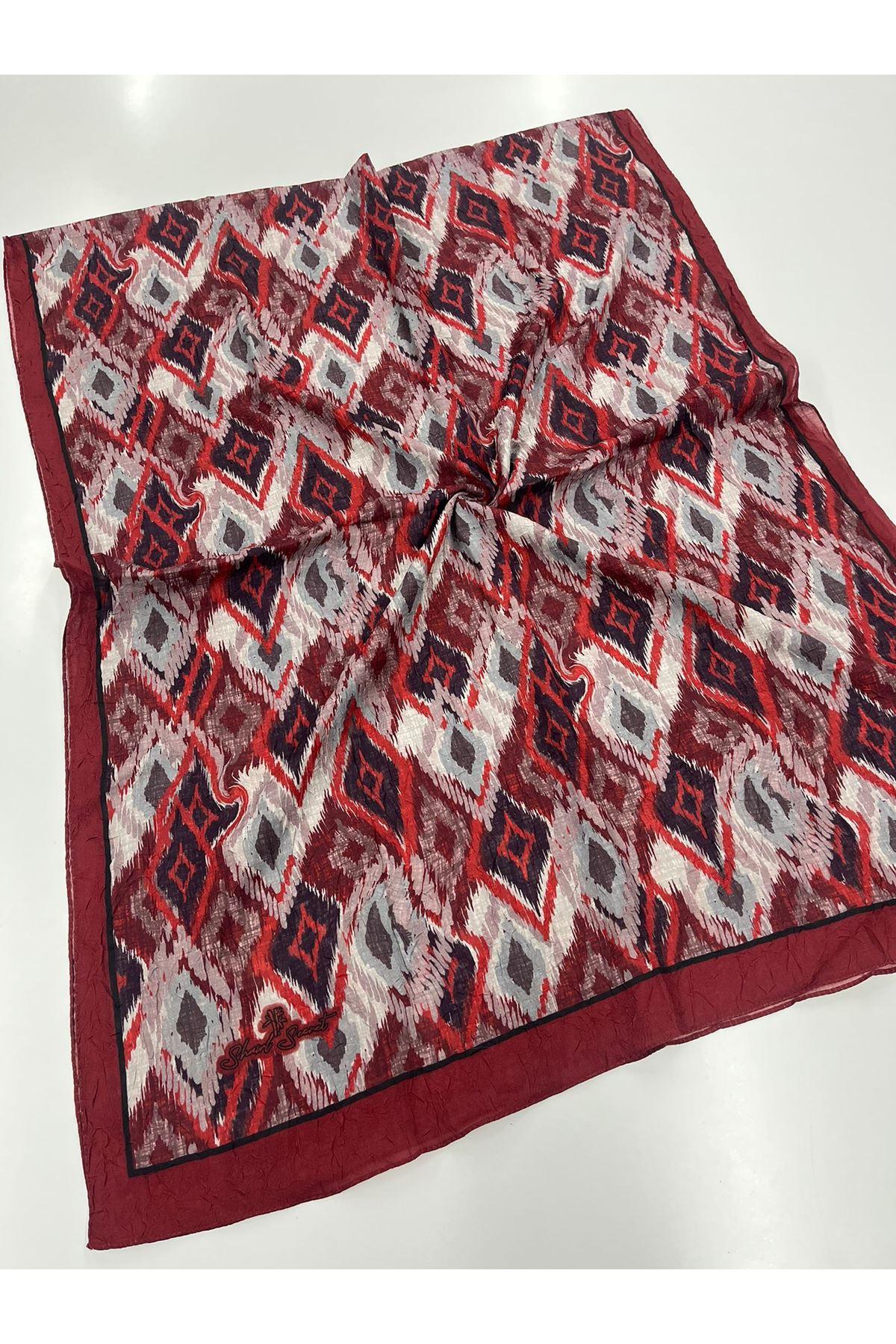 Retro Desen Kraş Şal