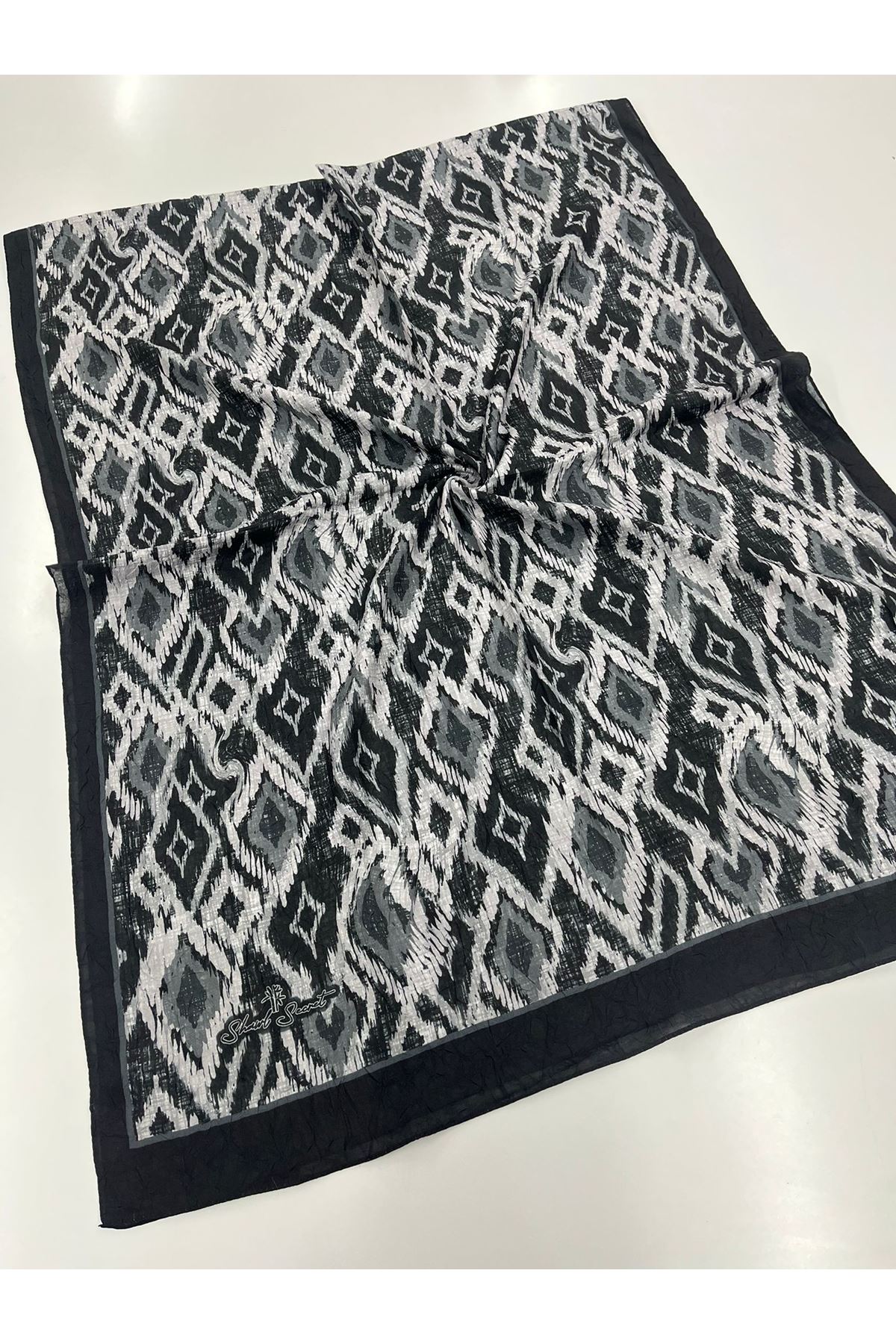 Retro Desen Kraş Şal