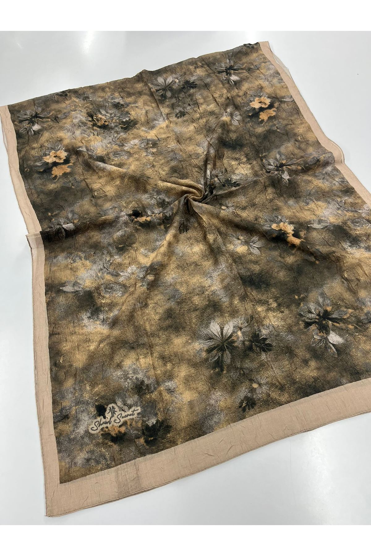 Yaprak Desen Kraş Şal