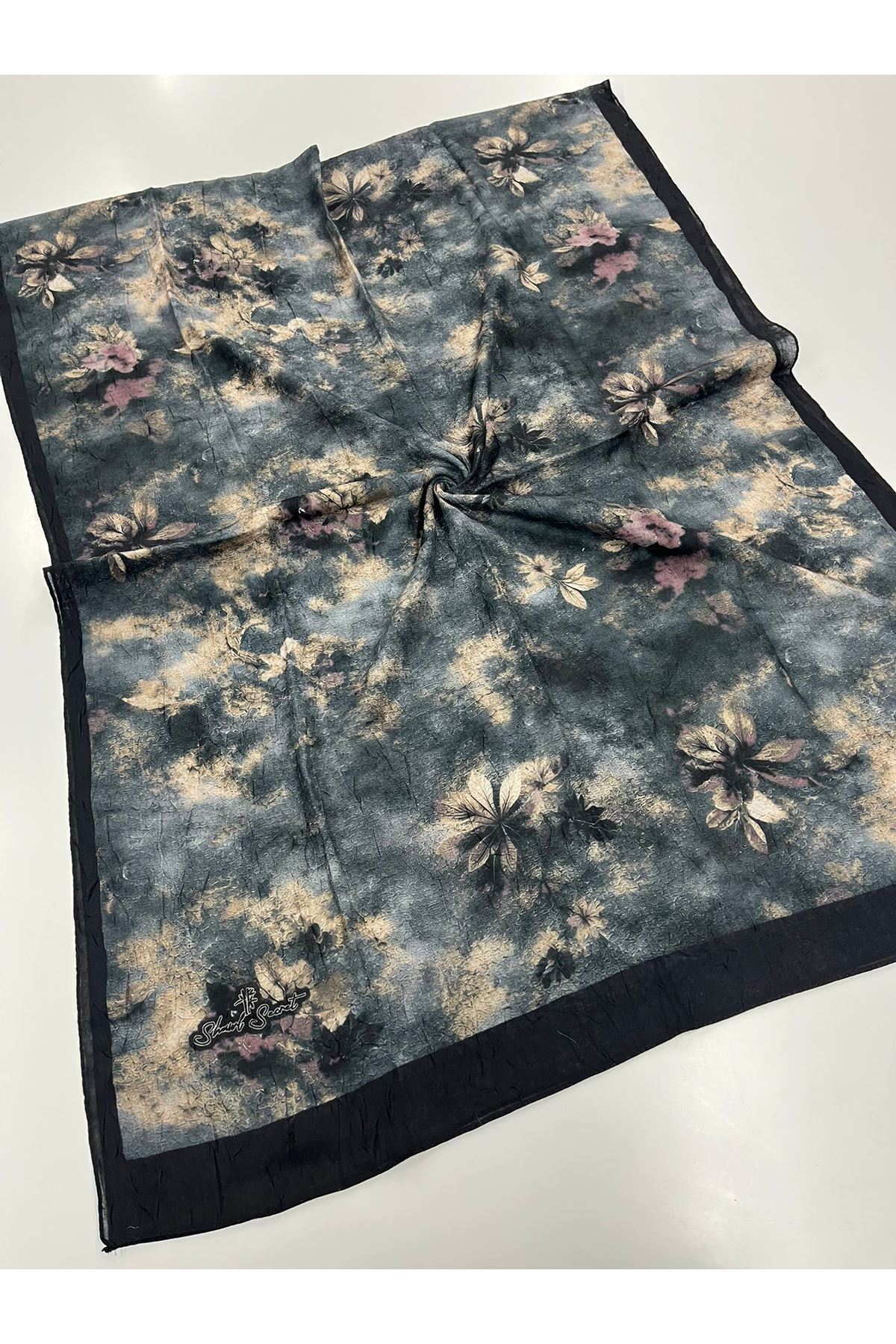 Yaprak Desen Kraş Şal 