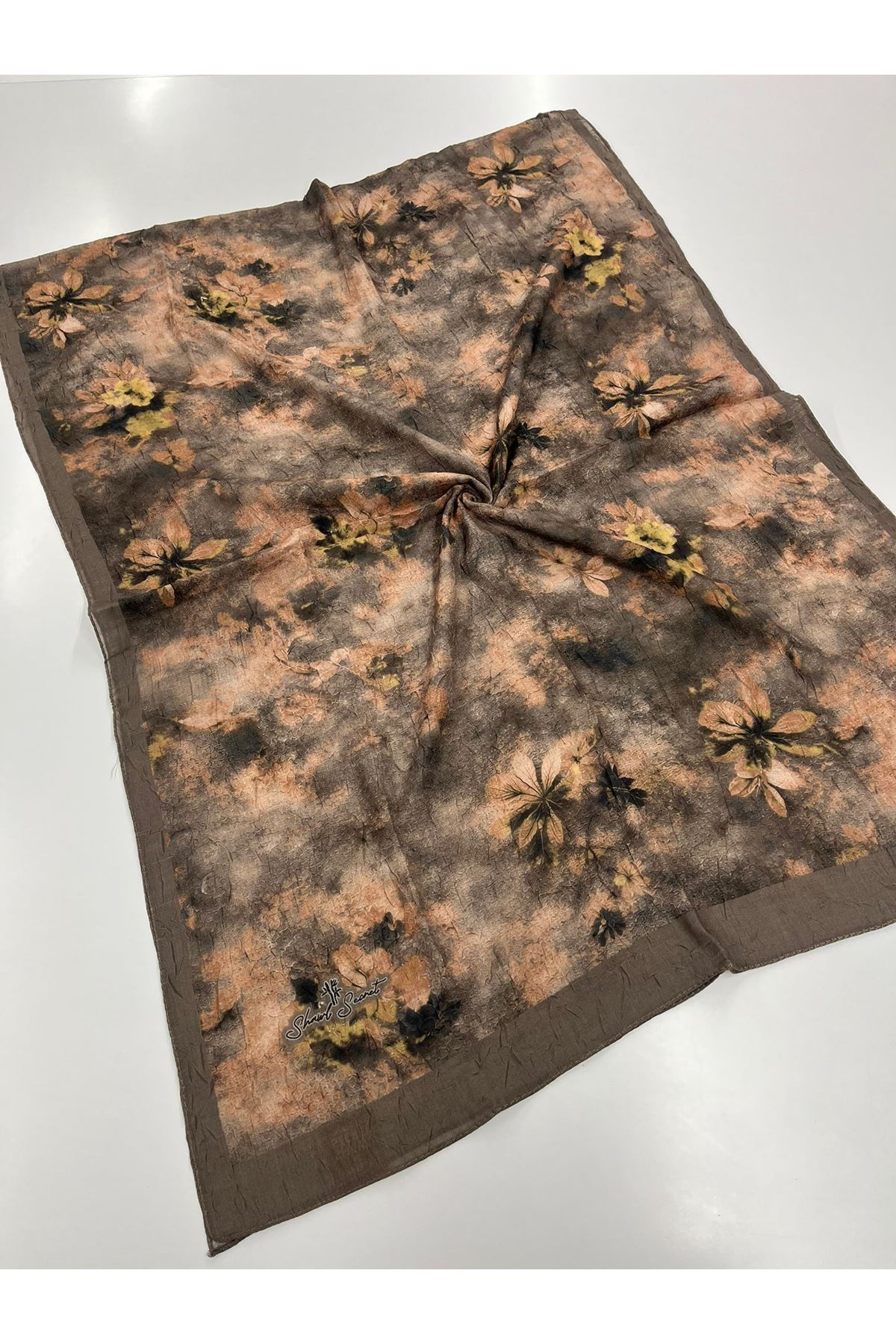 Yaprak Desen Kraş Şal 