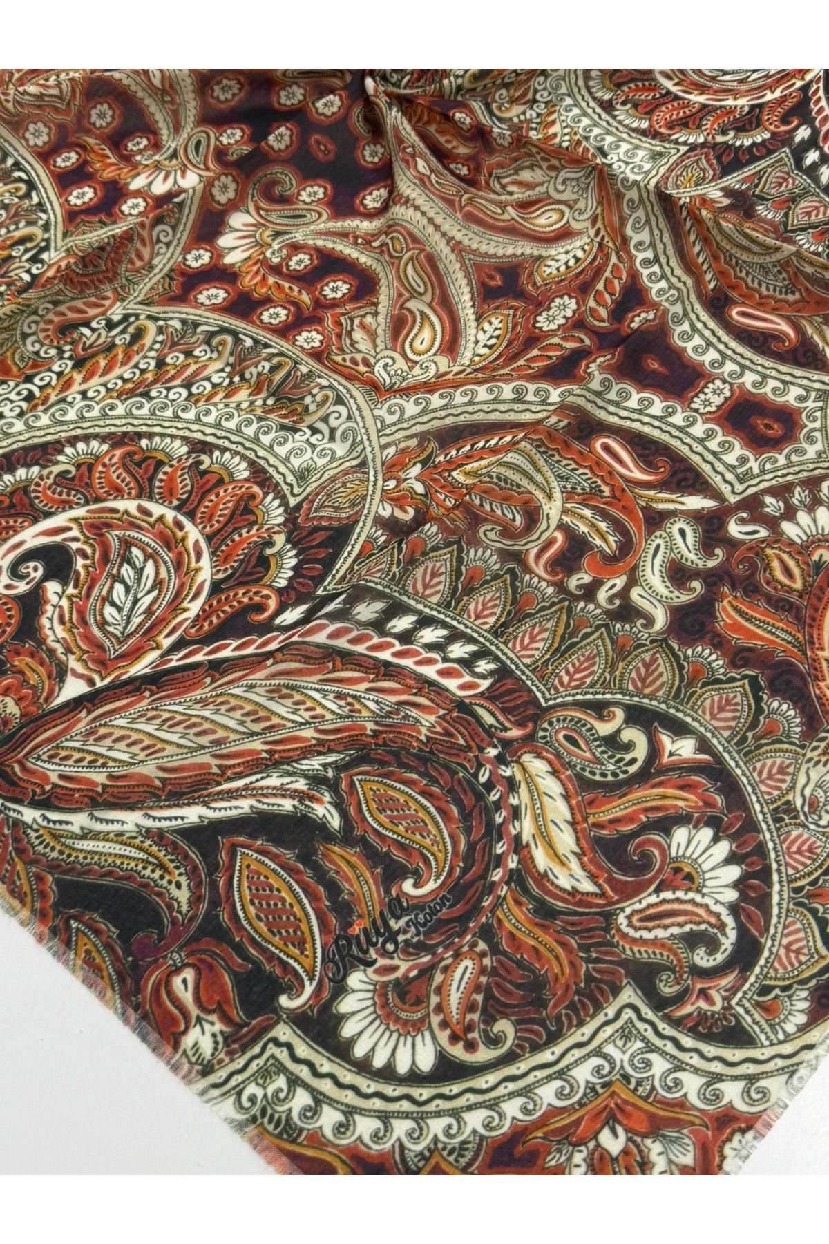 Rüya Koton Eşarp Etnik Desen