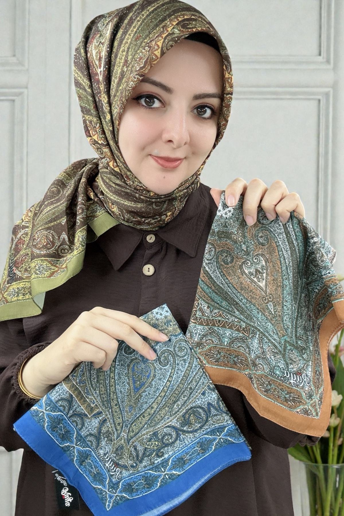Rüya Lina Etnik Desen Soft Eşarp Kod: 0071 - V22