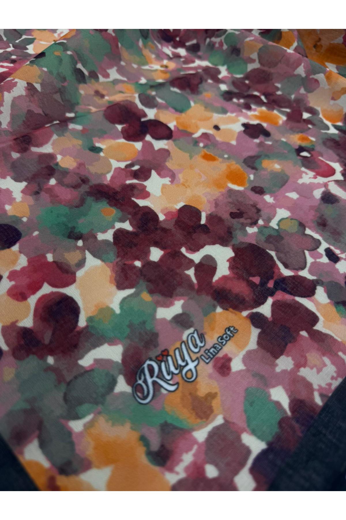 Rüya Lina Bahar Desen Soft Eşarp Kod: 3865 - V17