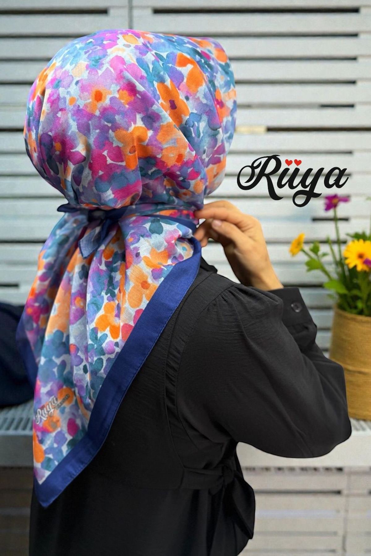 Rüya Lina Bahar Desen Soft Eşarp Kod: 3865 - V10