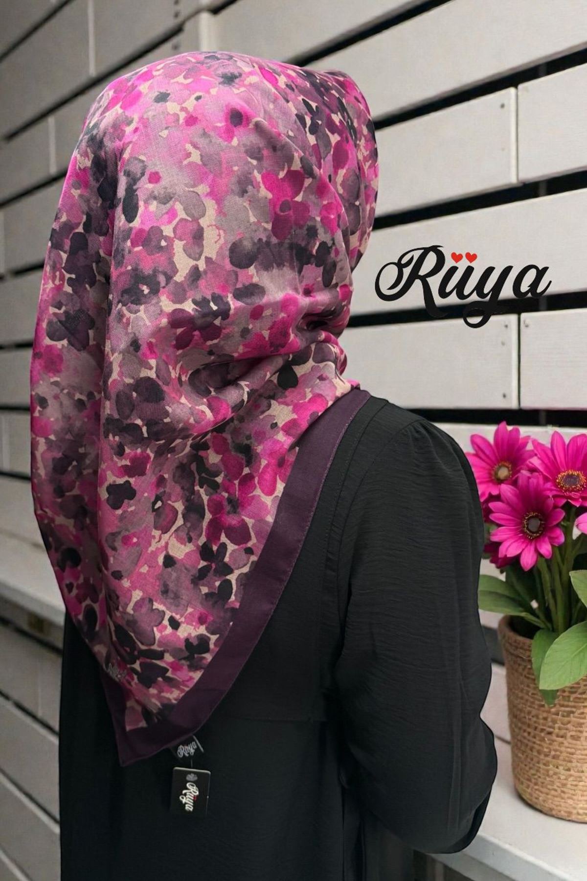 Rüya Lina Bahar Desen Soft Eşarp Kod: 3865 - V27