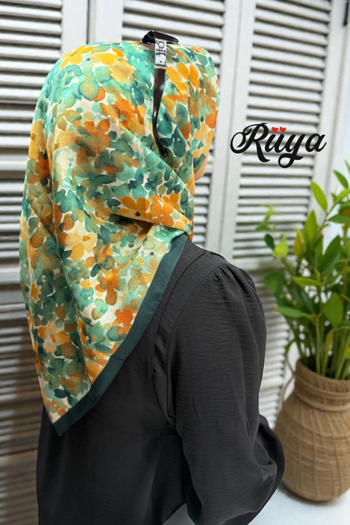 Rüya Lina Bahar Desen Soft Eşarp Kod: 3865 - V15