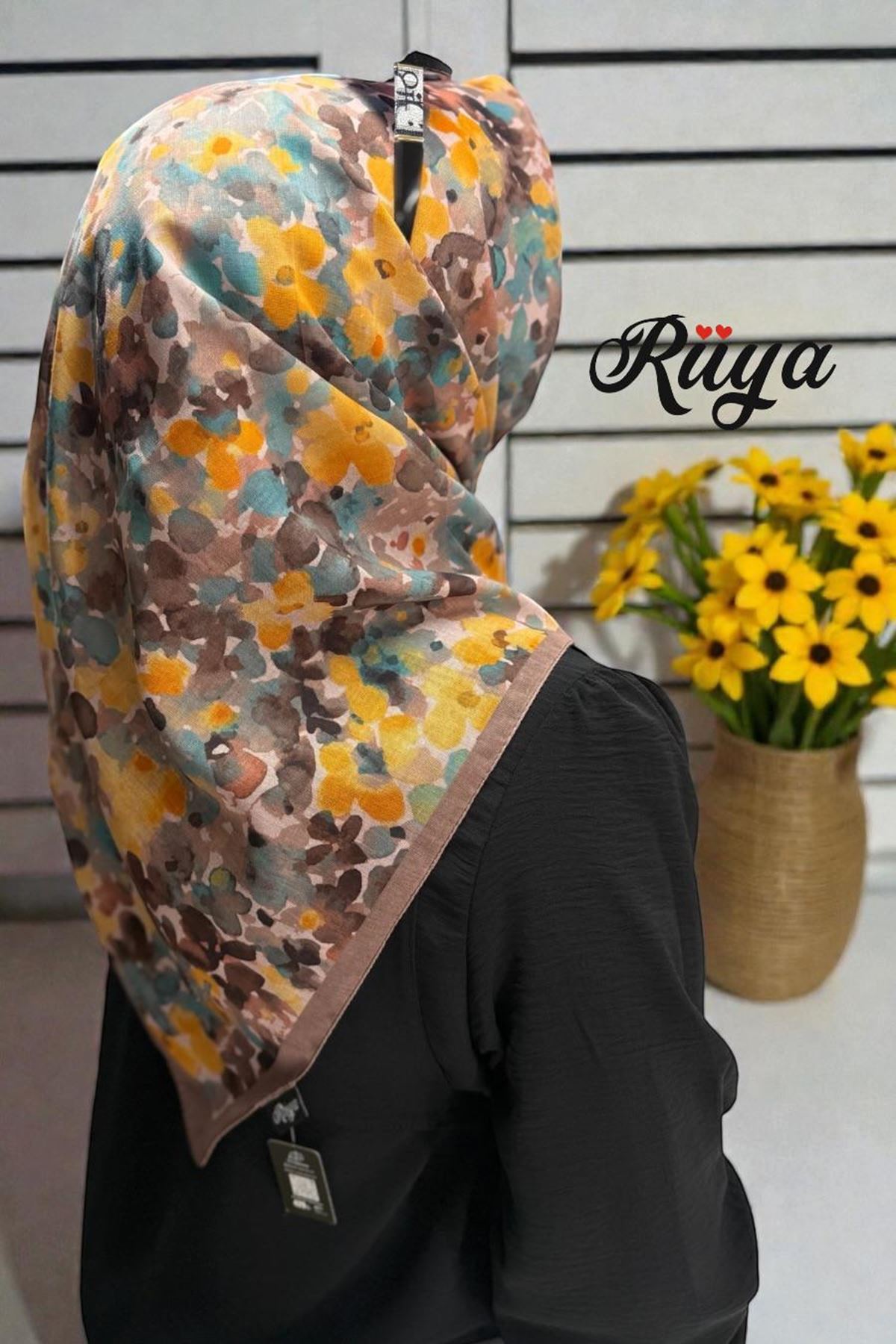 Rüya Lina Bahar Desen Soft Eşarp Kod: 3865 - V13