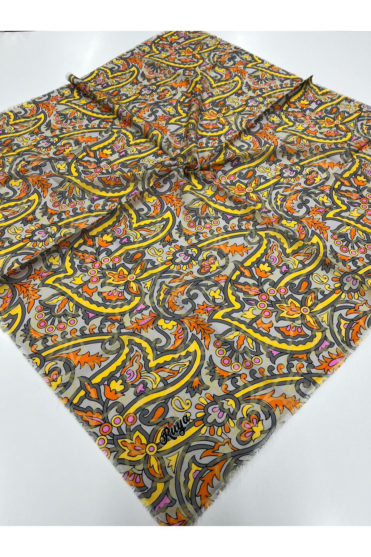 Rüya Koton Eşarp Tribal Desen      