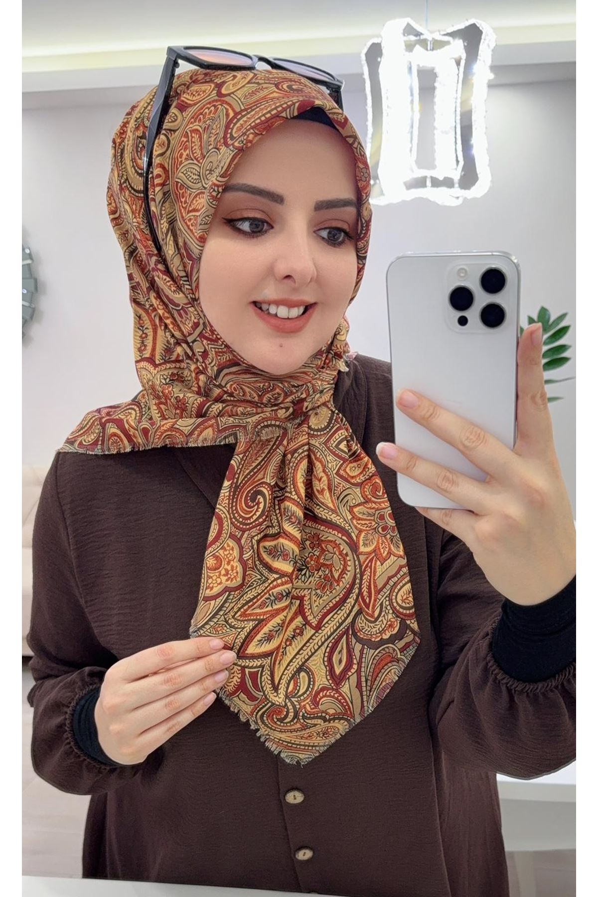 Rüya Koton Eşarp Belgi Modeli 