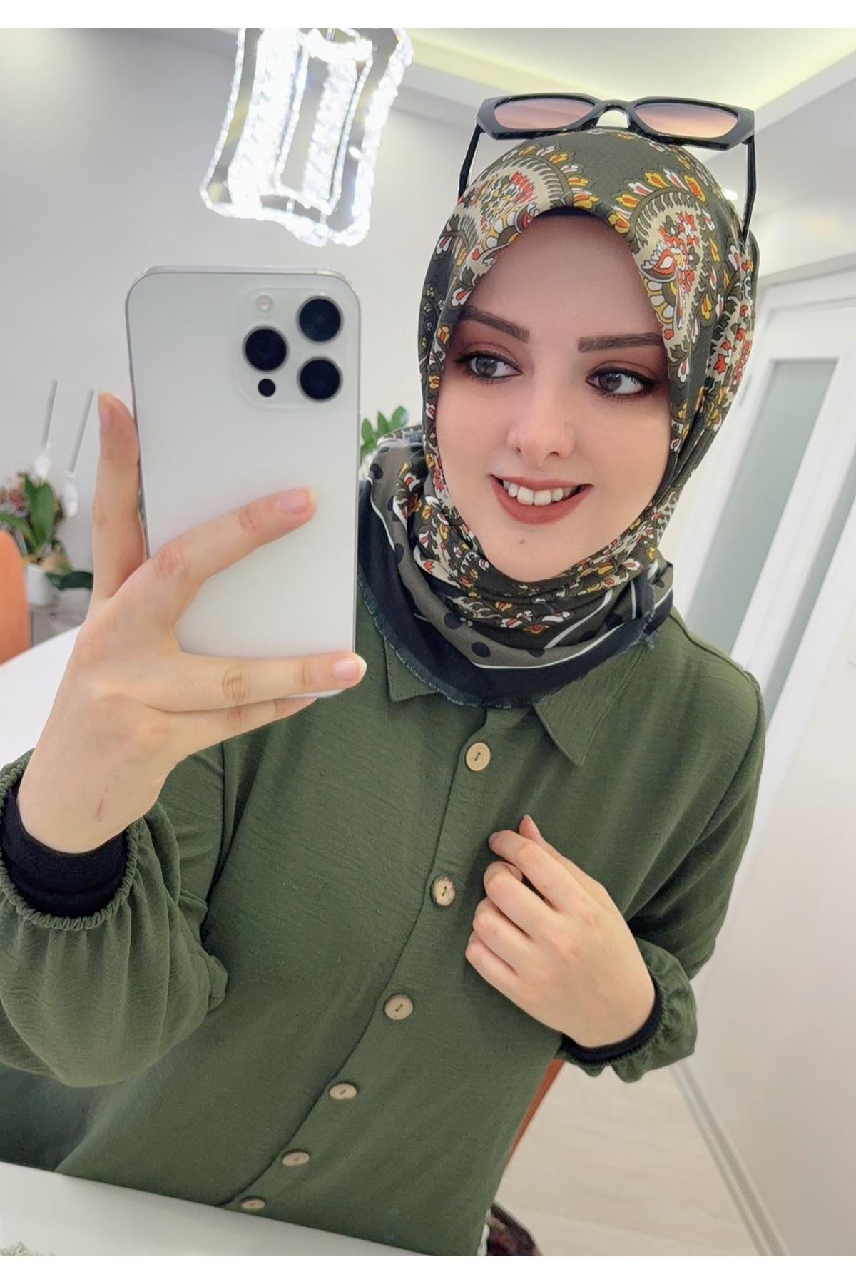 Rüya Koton Eşarp Saren Desen