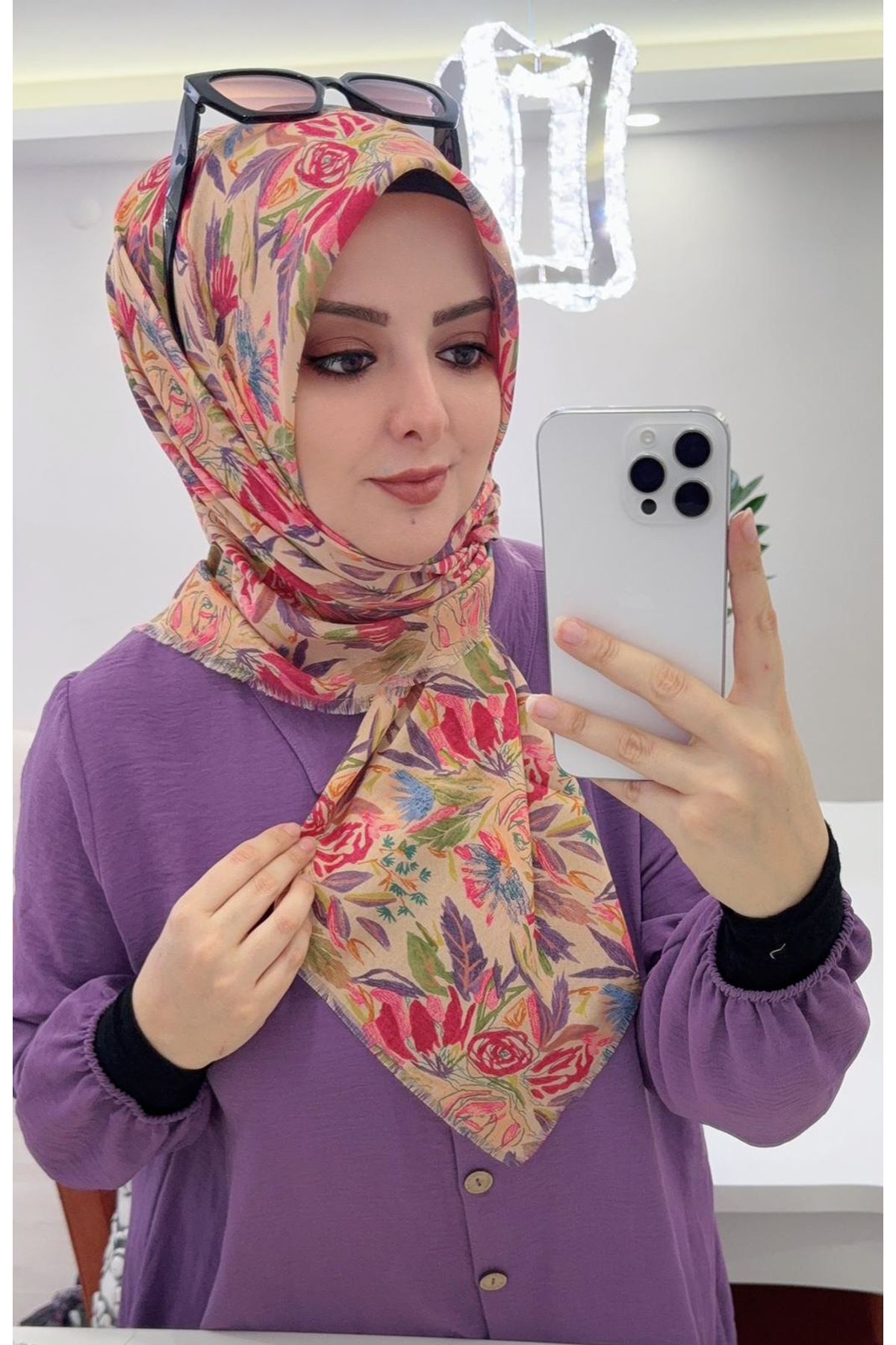 Rüya Koton Eşarp Baren Desen