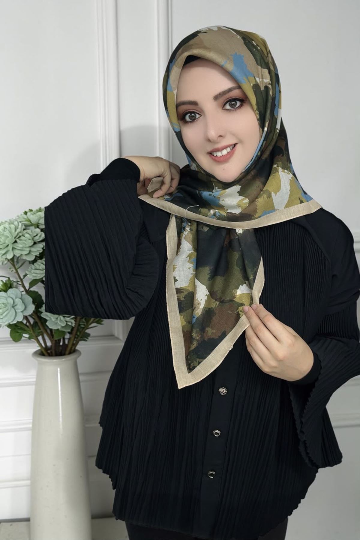 Rüya Lina Nisa Desen Soft Eşarp Kod: 3866 - V04