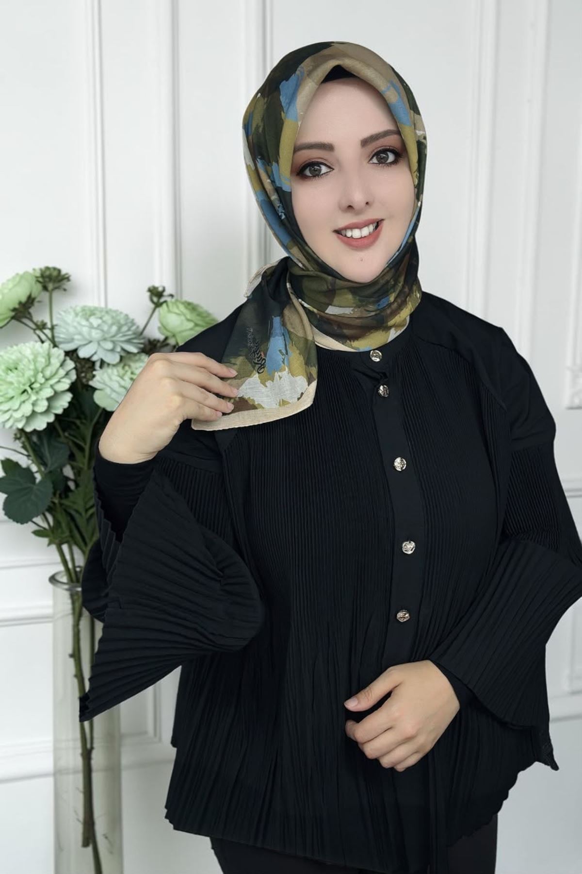 Rüya Lina Nisa Desen Soft Eşarp Kod: 3866 - V04