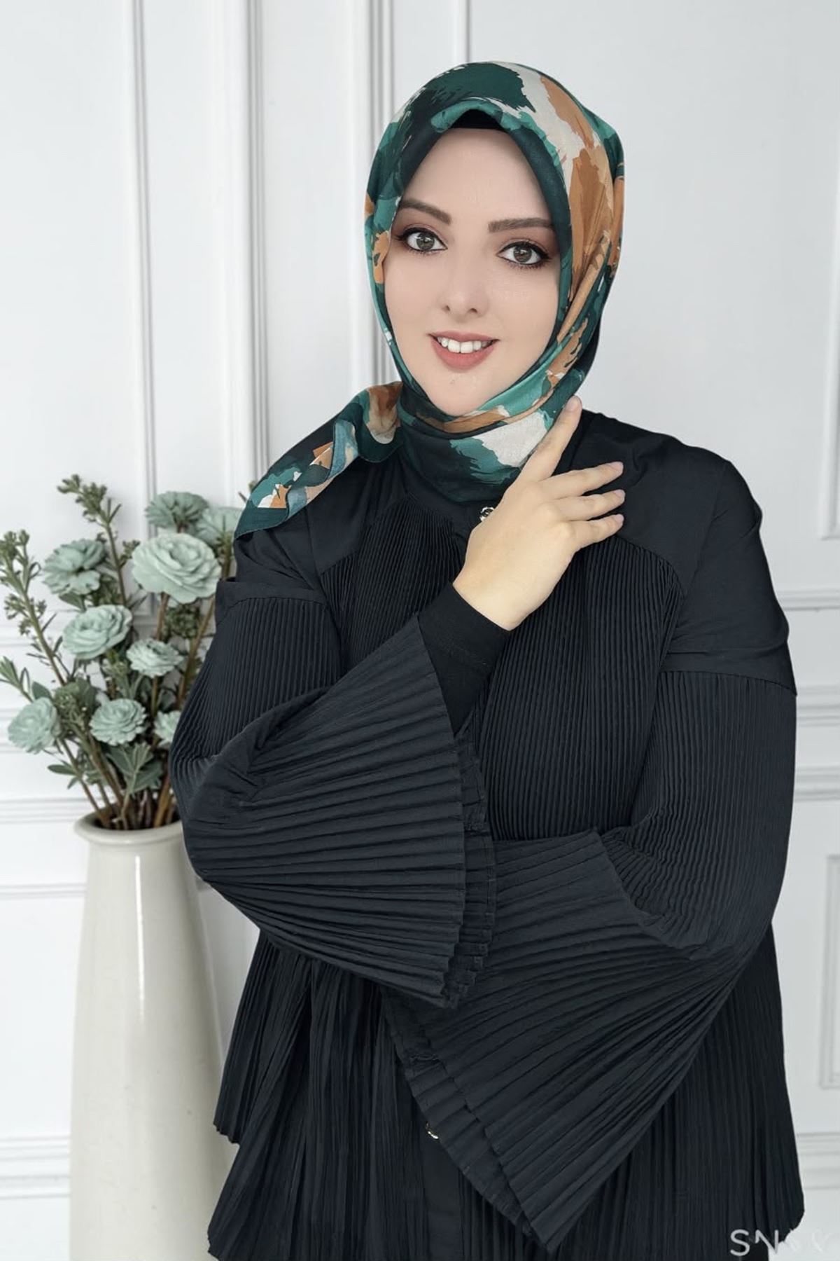 Rüya Lina Nisa Desen Soft Eşarp Kod: 3866 - V24