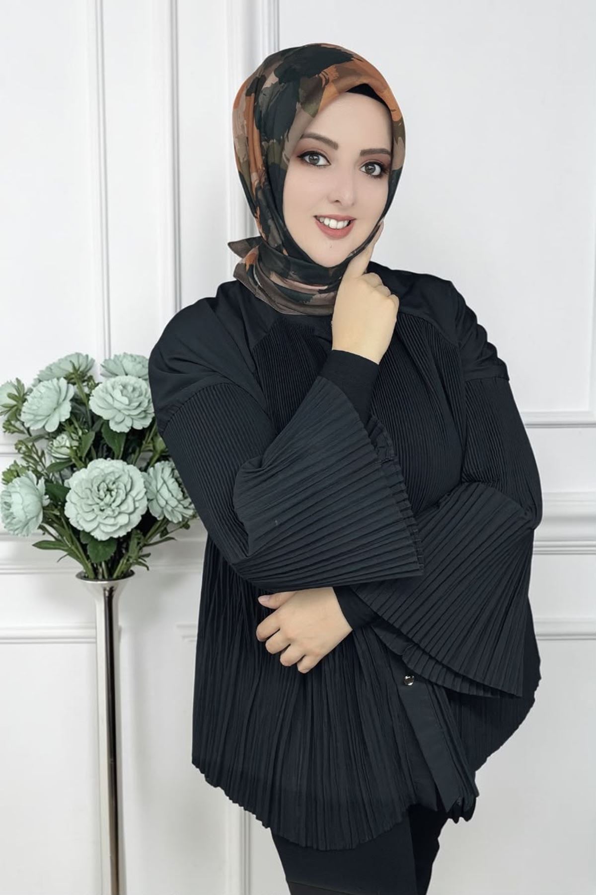Rüya Lina Nisa Desen Soft Eşarp Kod: 3866 - V31
